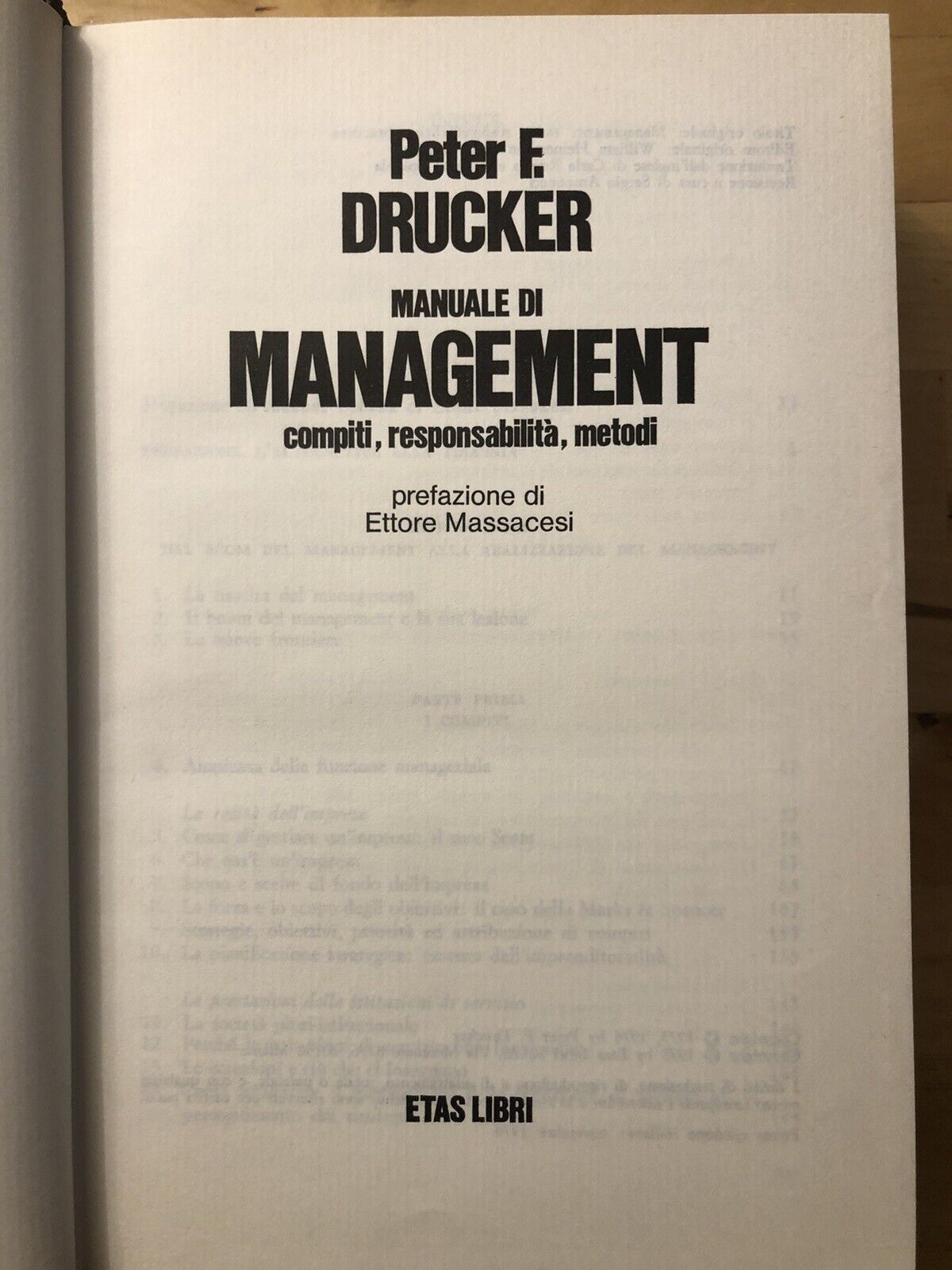 Manuale di Management, Peter F. Drucker. Etas Libri 1978