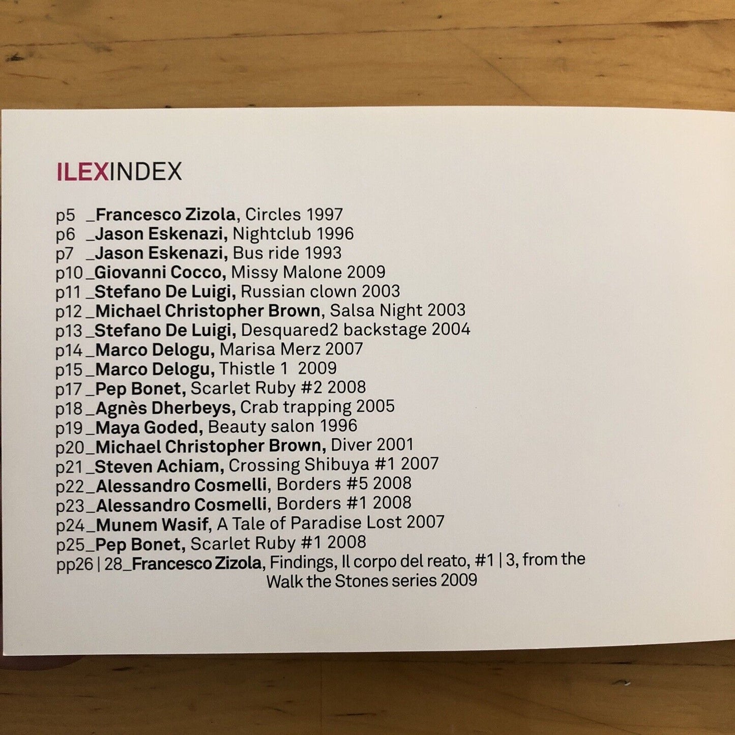 ILEX PHOTO ART EDITIONS catalogue one (12x16cm) FOTOGRAFIA