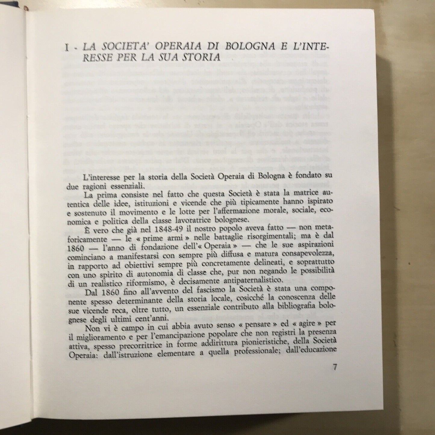 STORIA DELLA SOCIETÀ OPERAIA DI BOLOGNA - Mario Maragi 1970