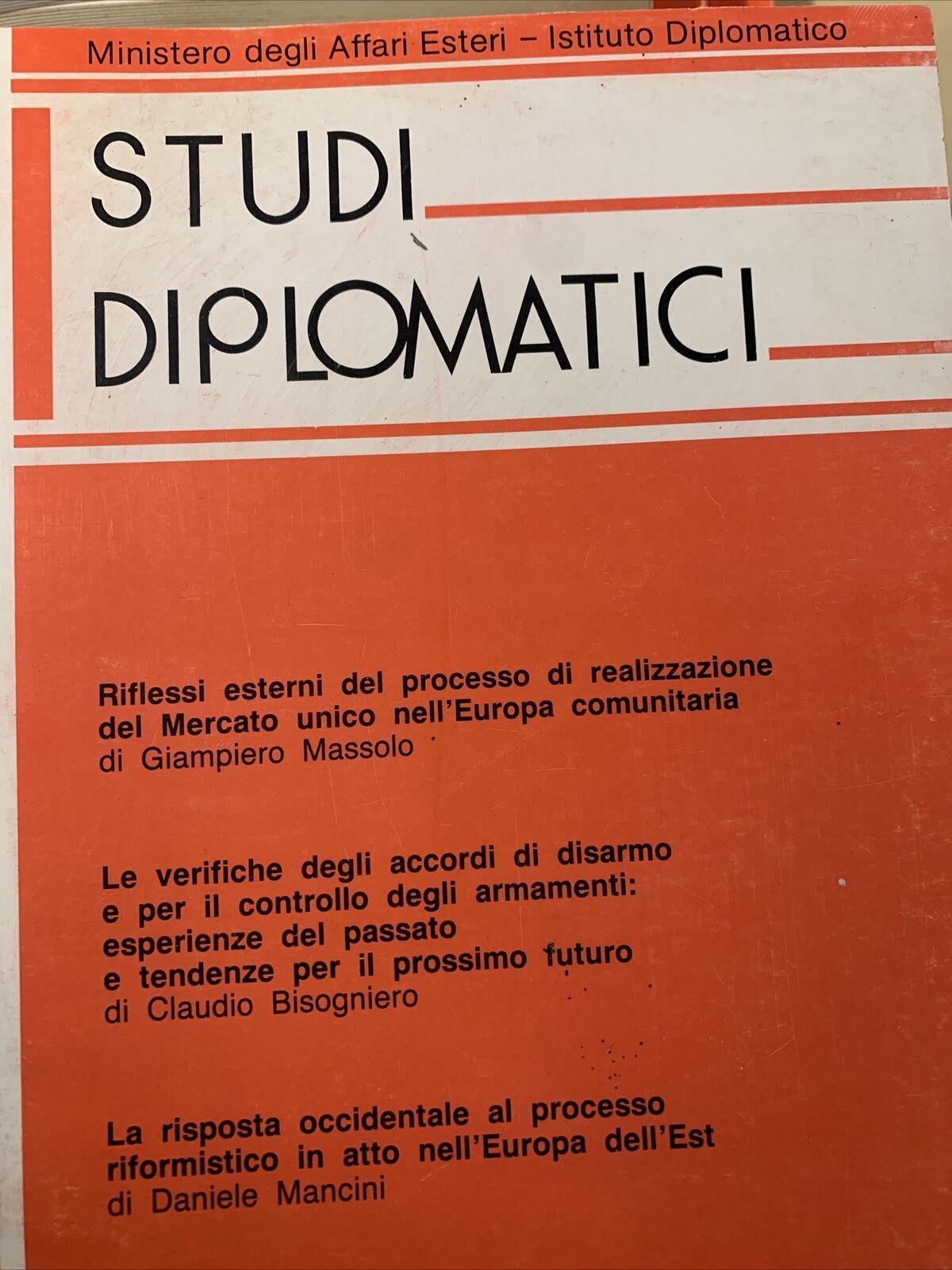 STUDI DIPLOMATICI - Ministero degli affari esteri. Istituto diplomatico 11 voll