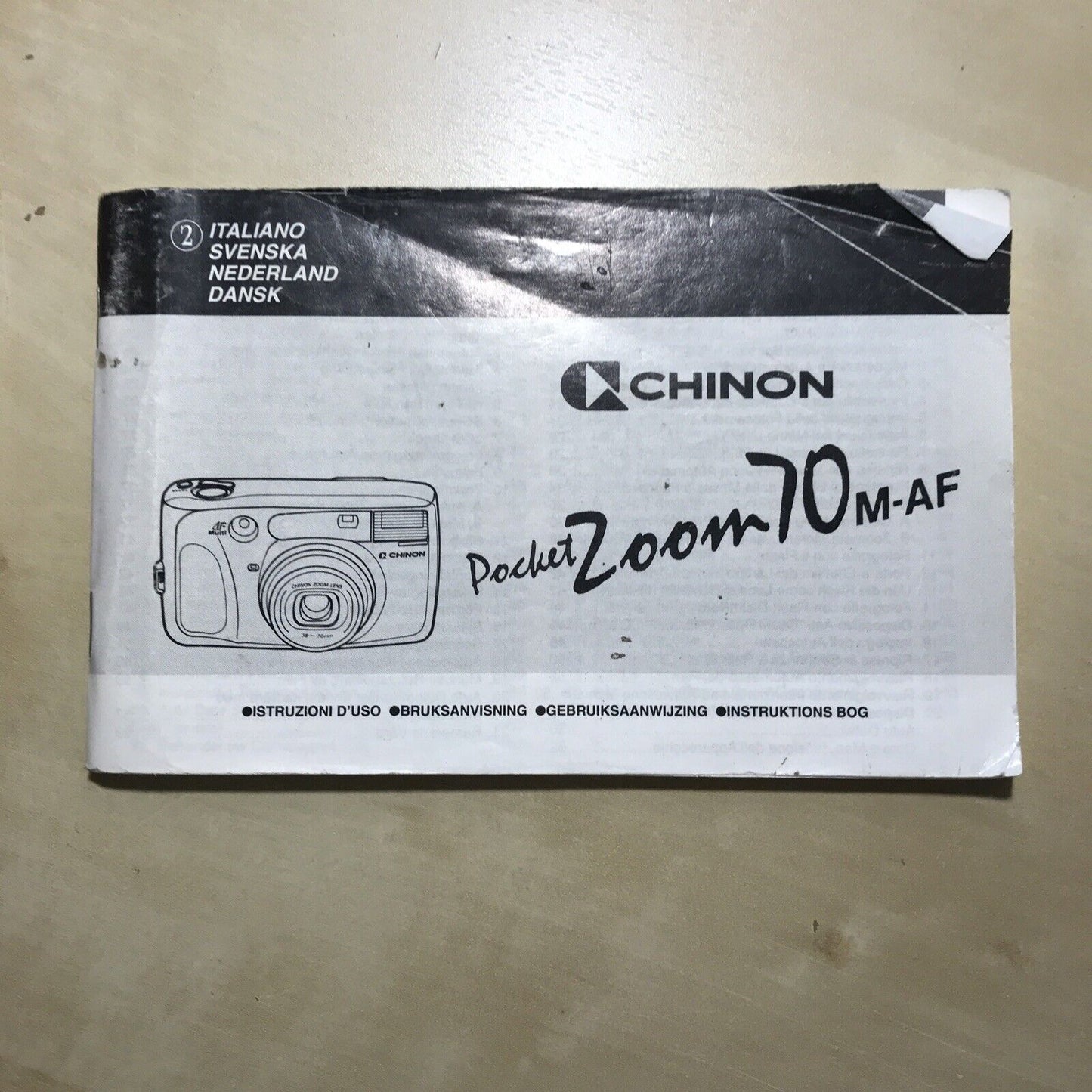 CHINON pocket zoom 70 m-af, libretto di istruzioni, manuale d'uso, user guide