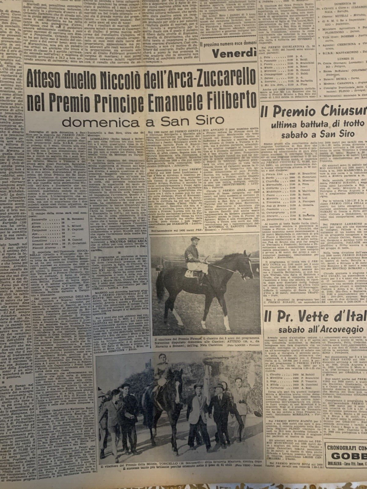 Cavalli e corse rivista anno 1941 annata completa rilegata a libro
