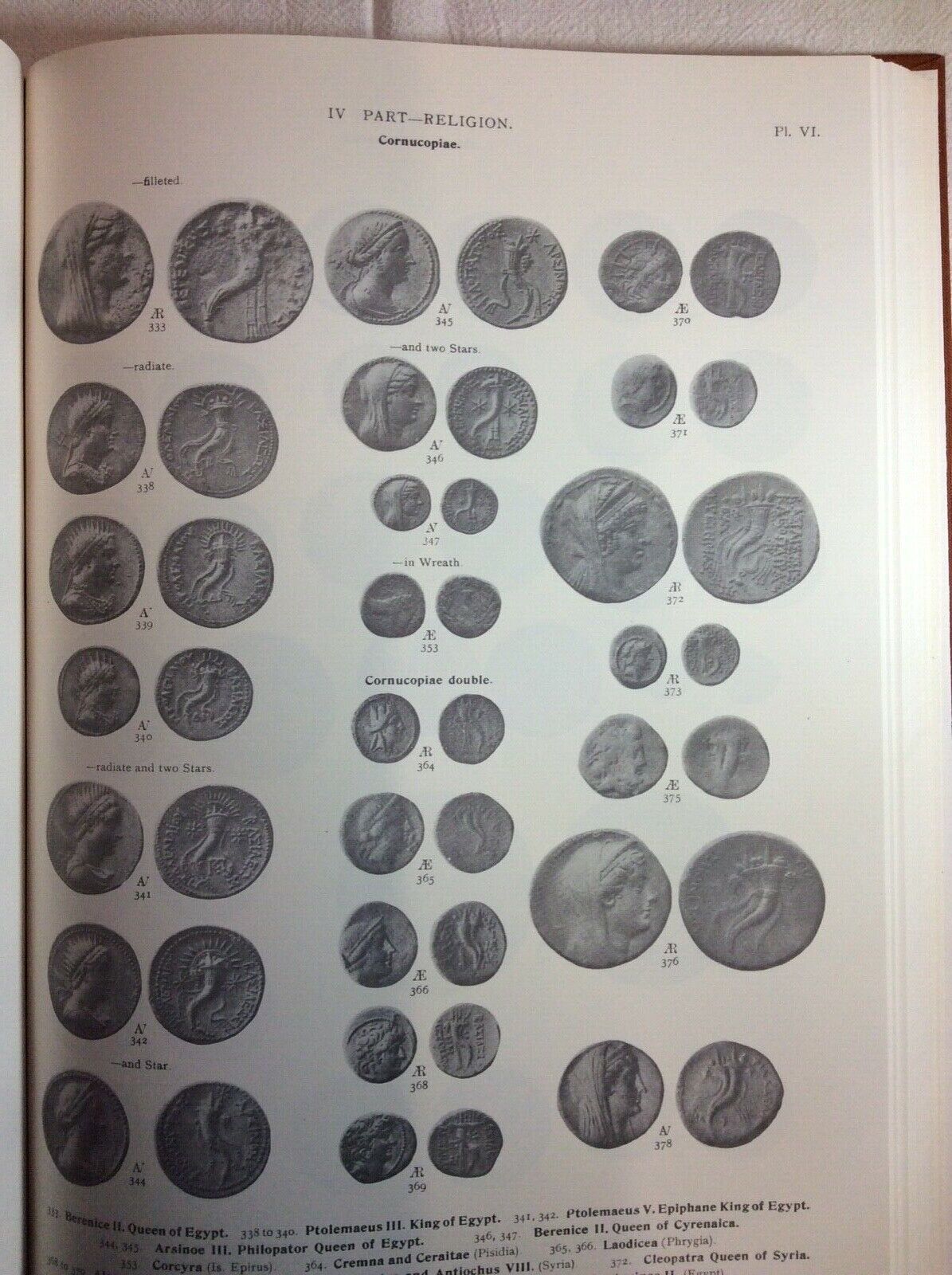 NUMISMATA GRAECA GREEK COIN-TYPES, ANSON, RISTAMPA FORNI EDITORE, TEXT & PLATES
