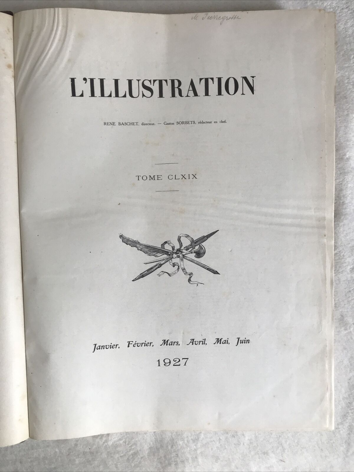 L'ILLUSTRATION TOME CLXIX 1927, R. BASCHET