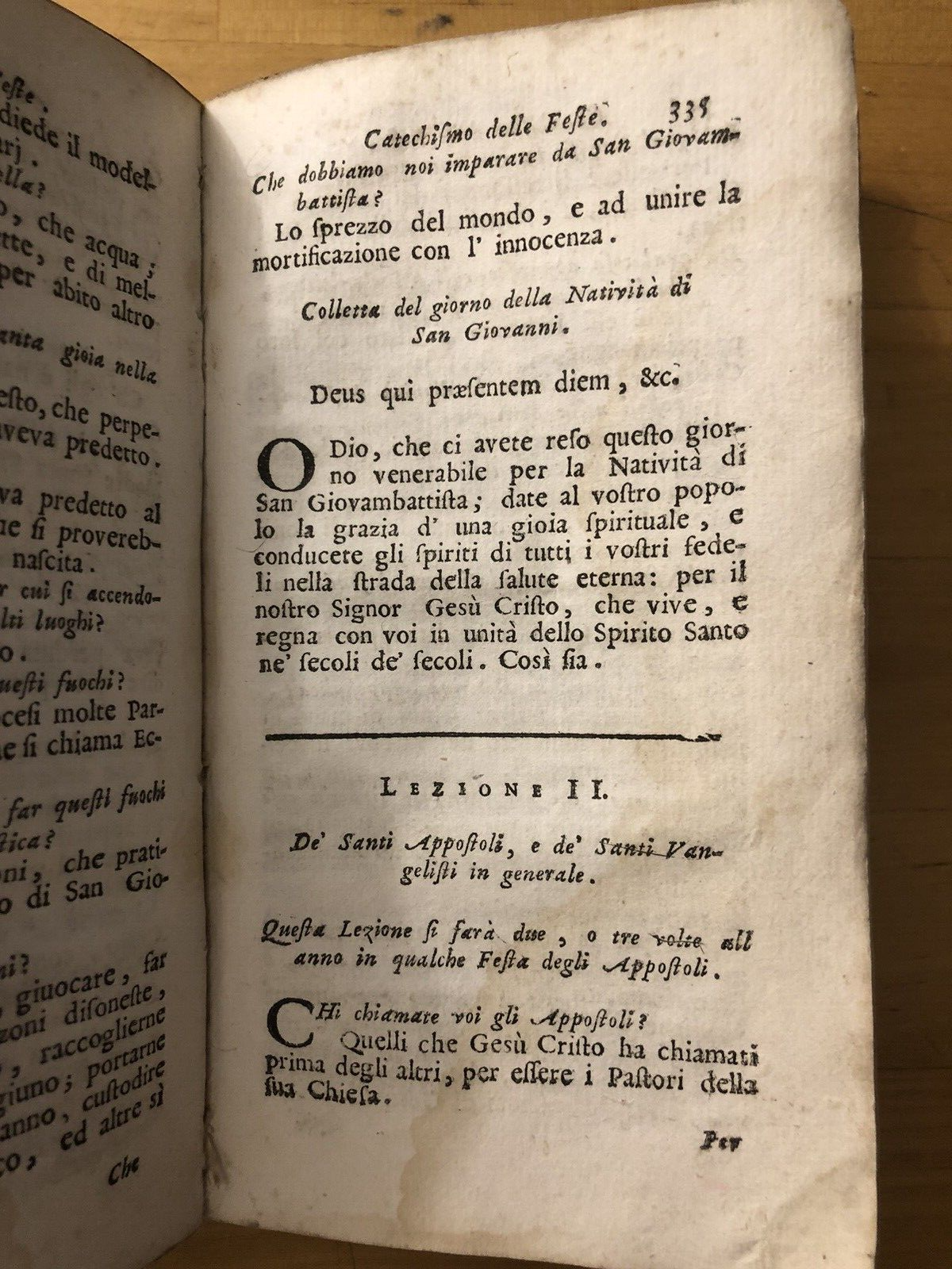 Primo catechismo compendio della dottrina Cristiana 1734. J. Benigno di Meaux