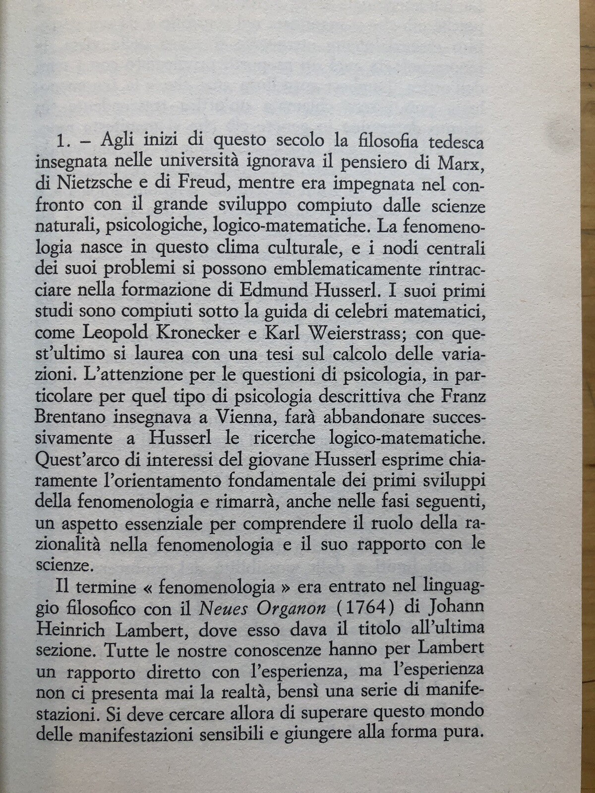 La fenomenologia - Stefano Zecchi, Filosofia Loescher 1983