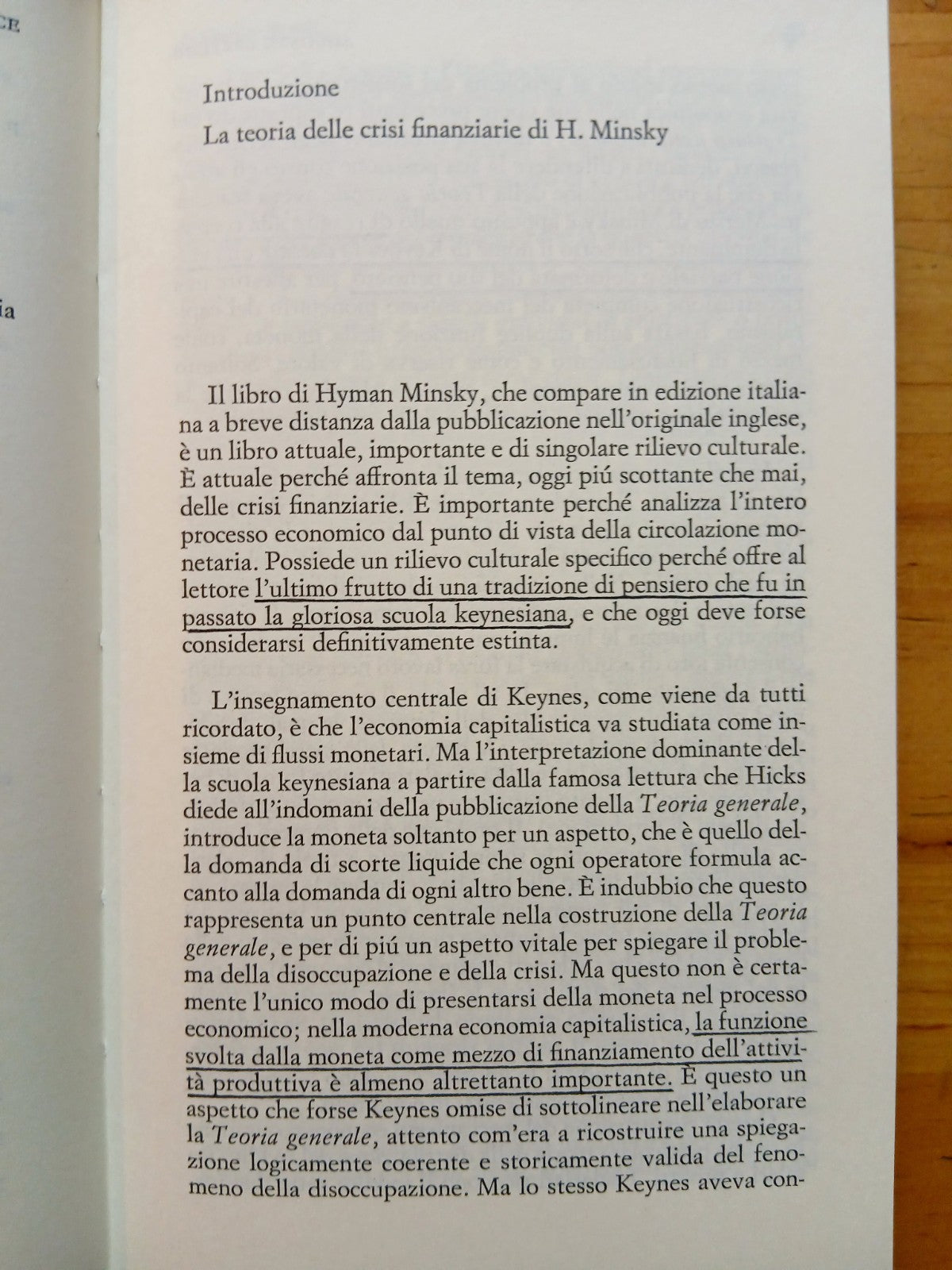 Potrebbe ripetersi? Minsky - Instabilità e finanza dopo la crisi . .Einaudi 1984