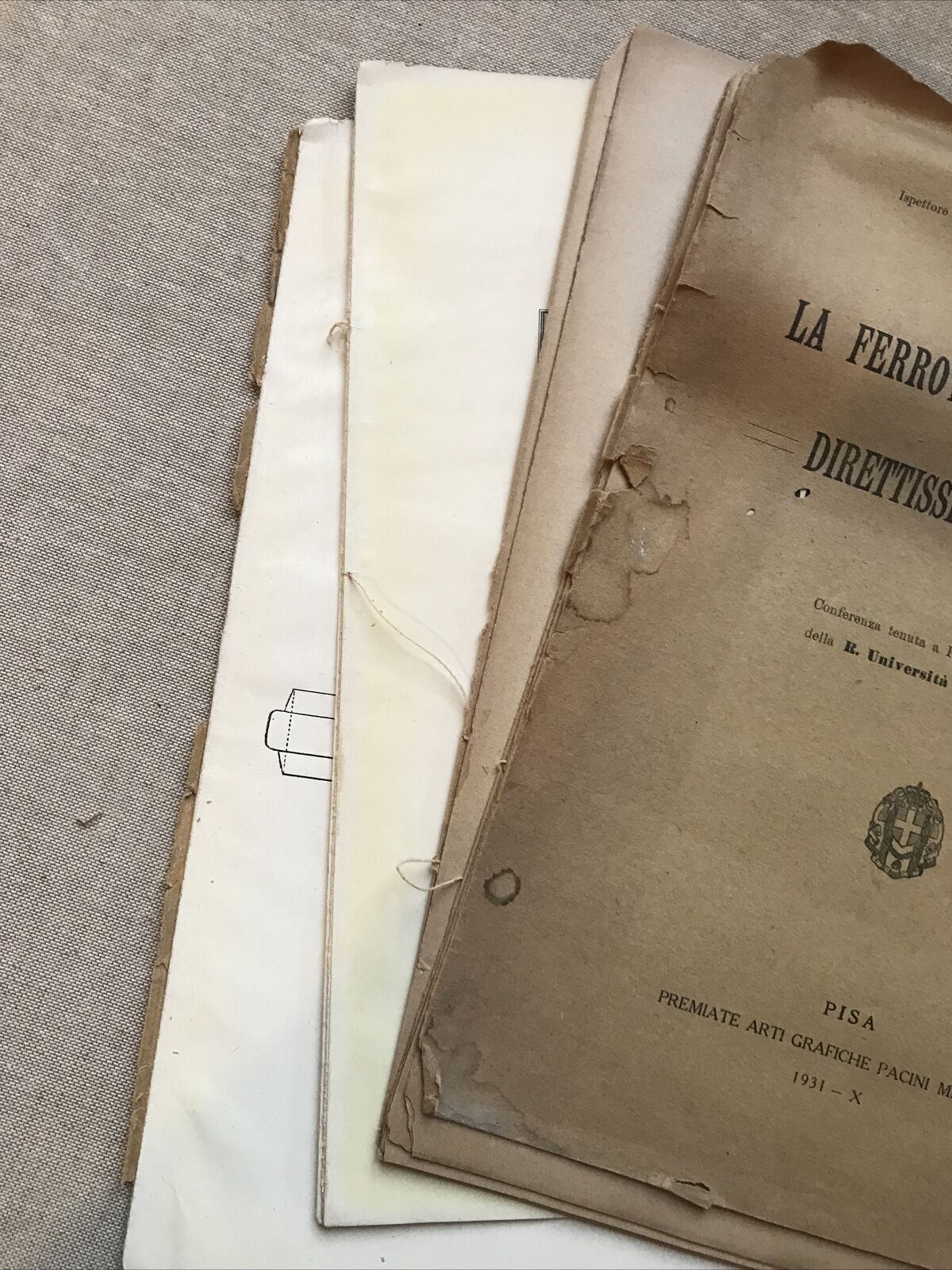 LA FERROVIA DIRETTISSIMA BOLOGNA - FIRENZE. Ing. Giuseppe Pini 1931