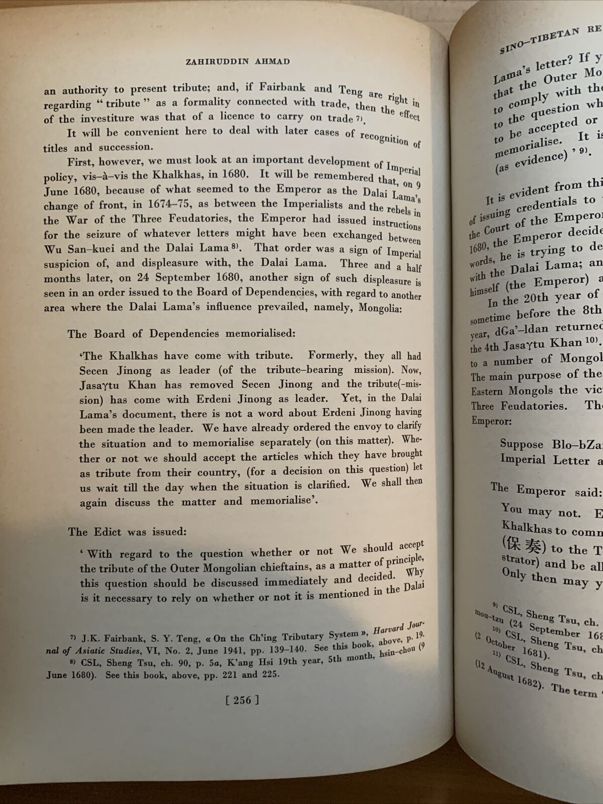 SINO TIBETAN RELATIONS IN THE SEVENTEENTH CENTURY - Zahiruddin Ahmad 1970
