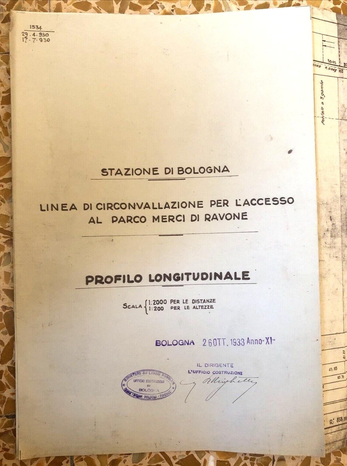 FERROVIE DELLO STATO stazione di Bologna, accesso Parco Merci Ravone, Profilo