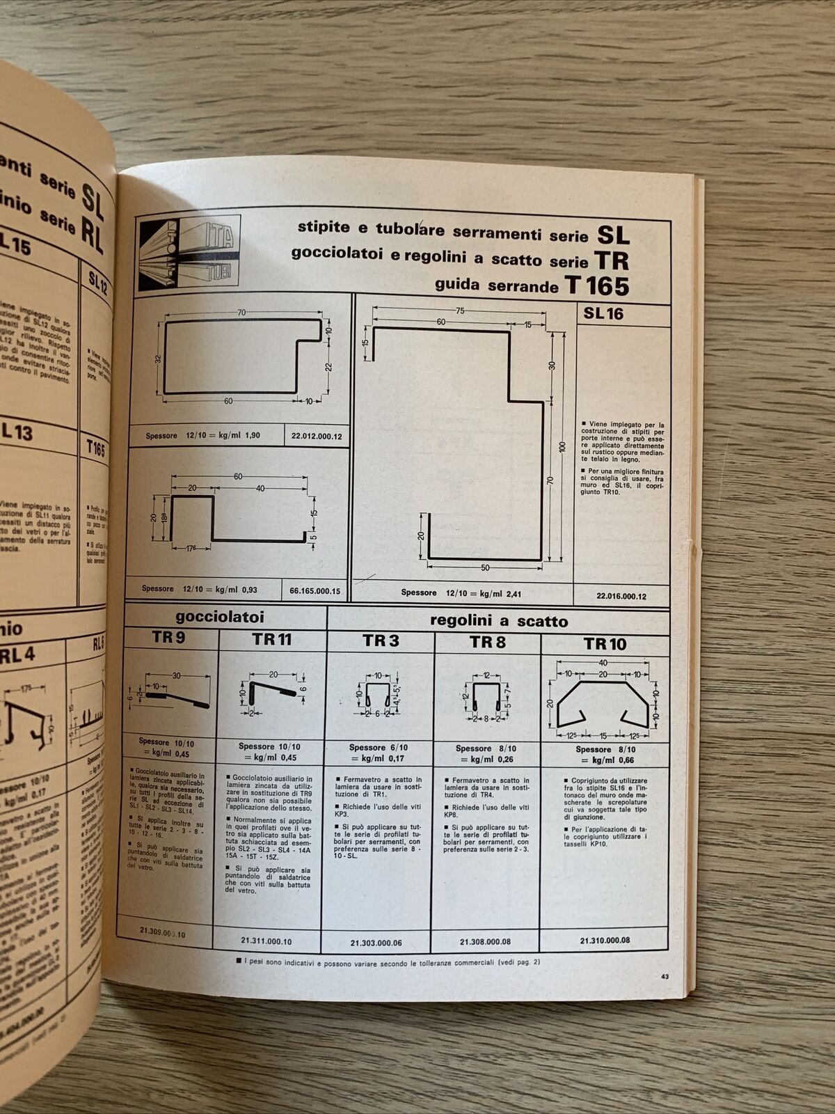 ITA TUBI catalogo generale 1974 - Industria tubi acciaio #