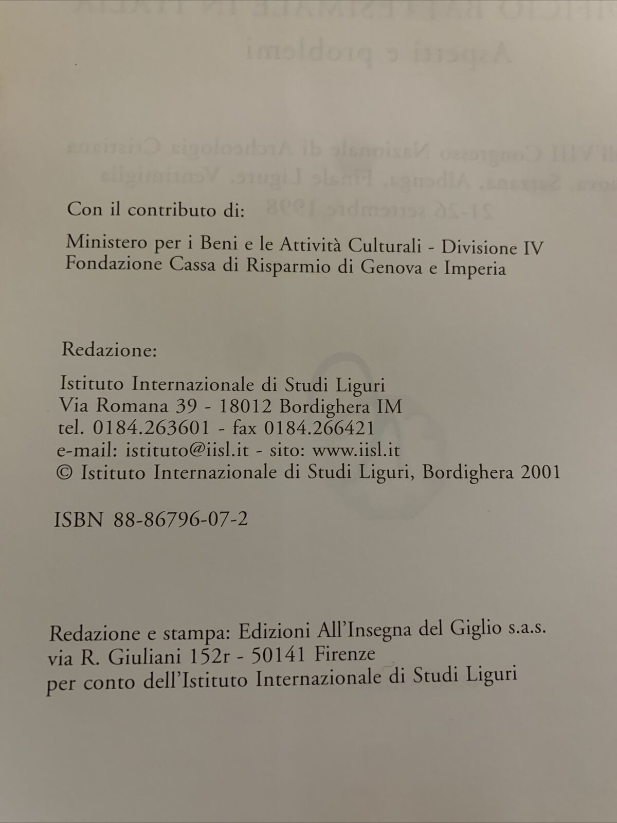 EDIFICIO BATTESIMALE IN ITALIA aspetti e problemi. 2 voll. Opera completa, 2001