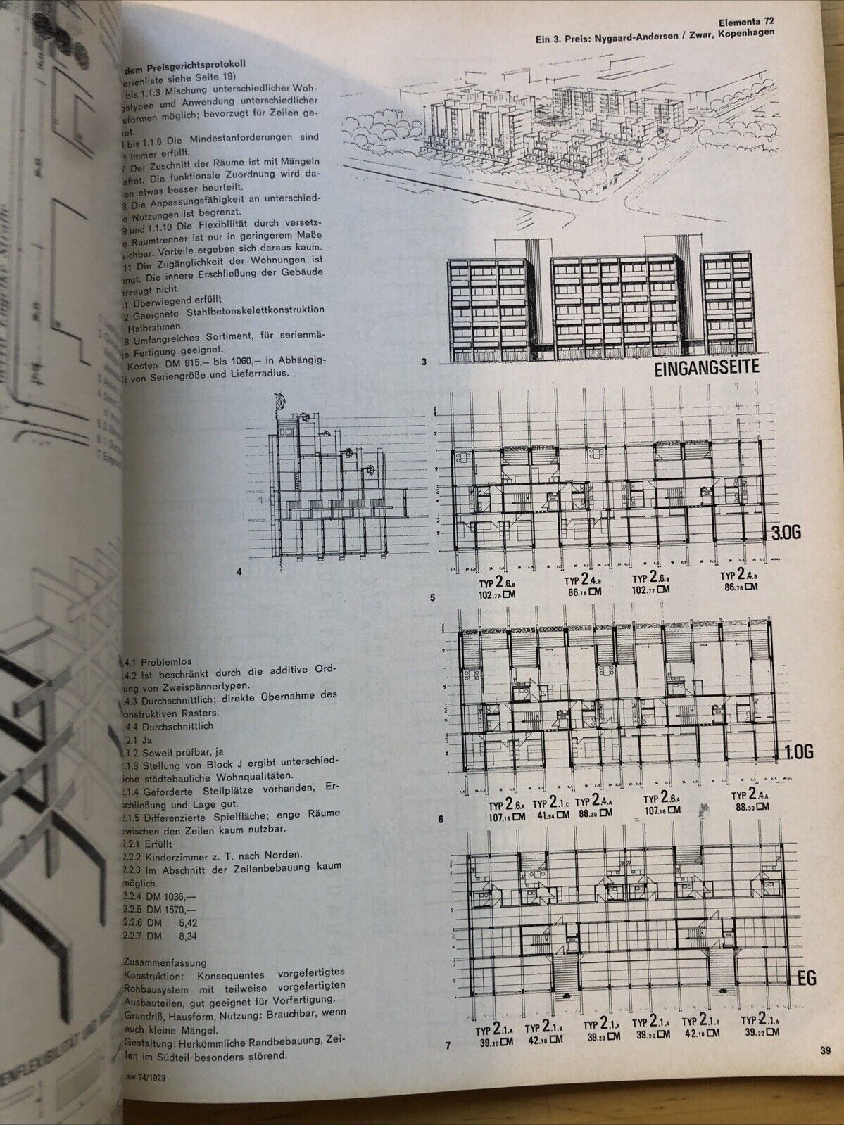 ARCHITEKTUR WETTBEWERBE n. 74 Wohnsysteme Dwelling systems 1973 ARCHITECTURE MAG