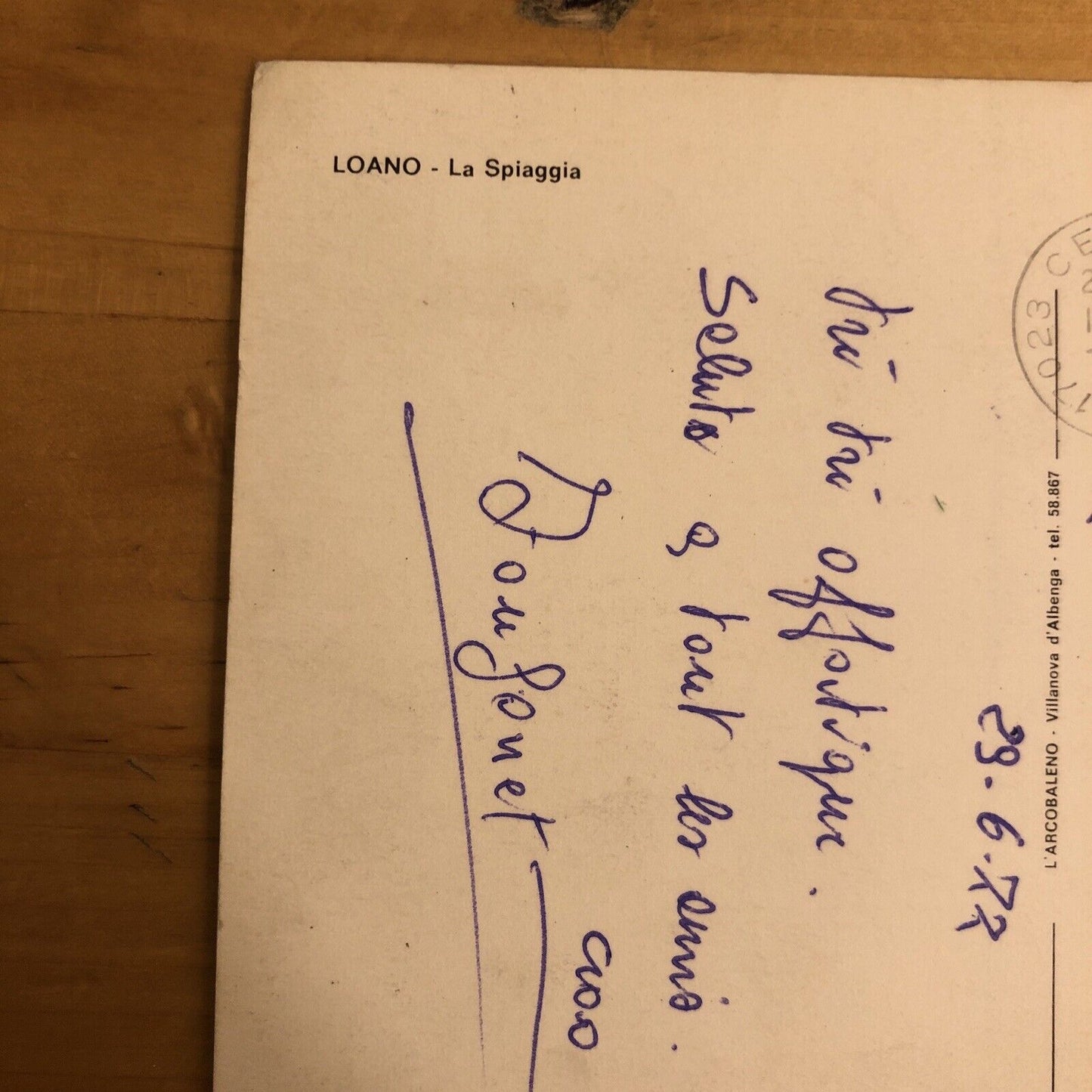 CARTOLINA LOANO - LA SPIAGGIA, VIAGGIATA 1977