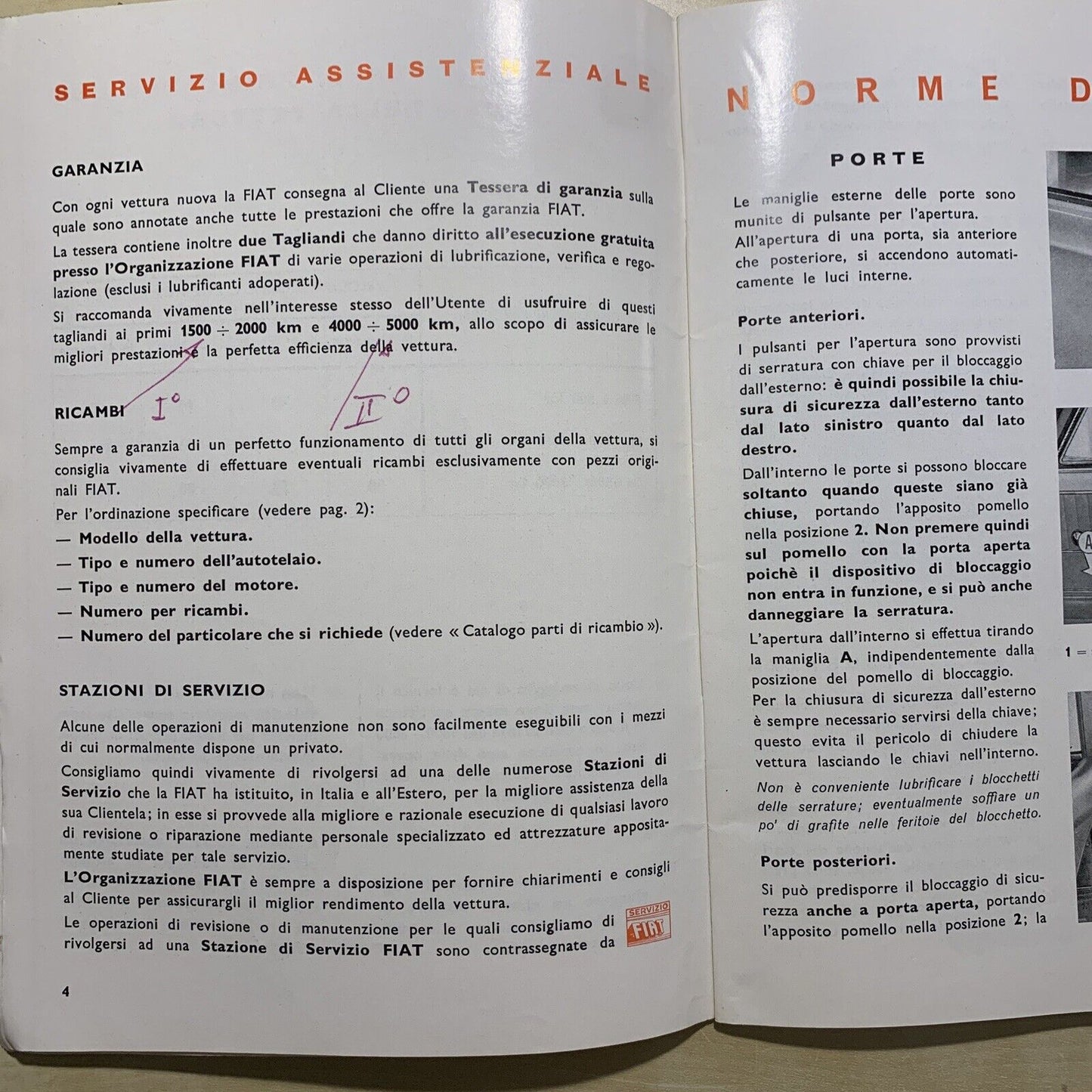 FIAT 124 uso e manutenzione #
