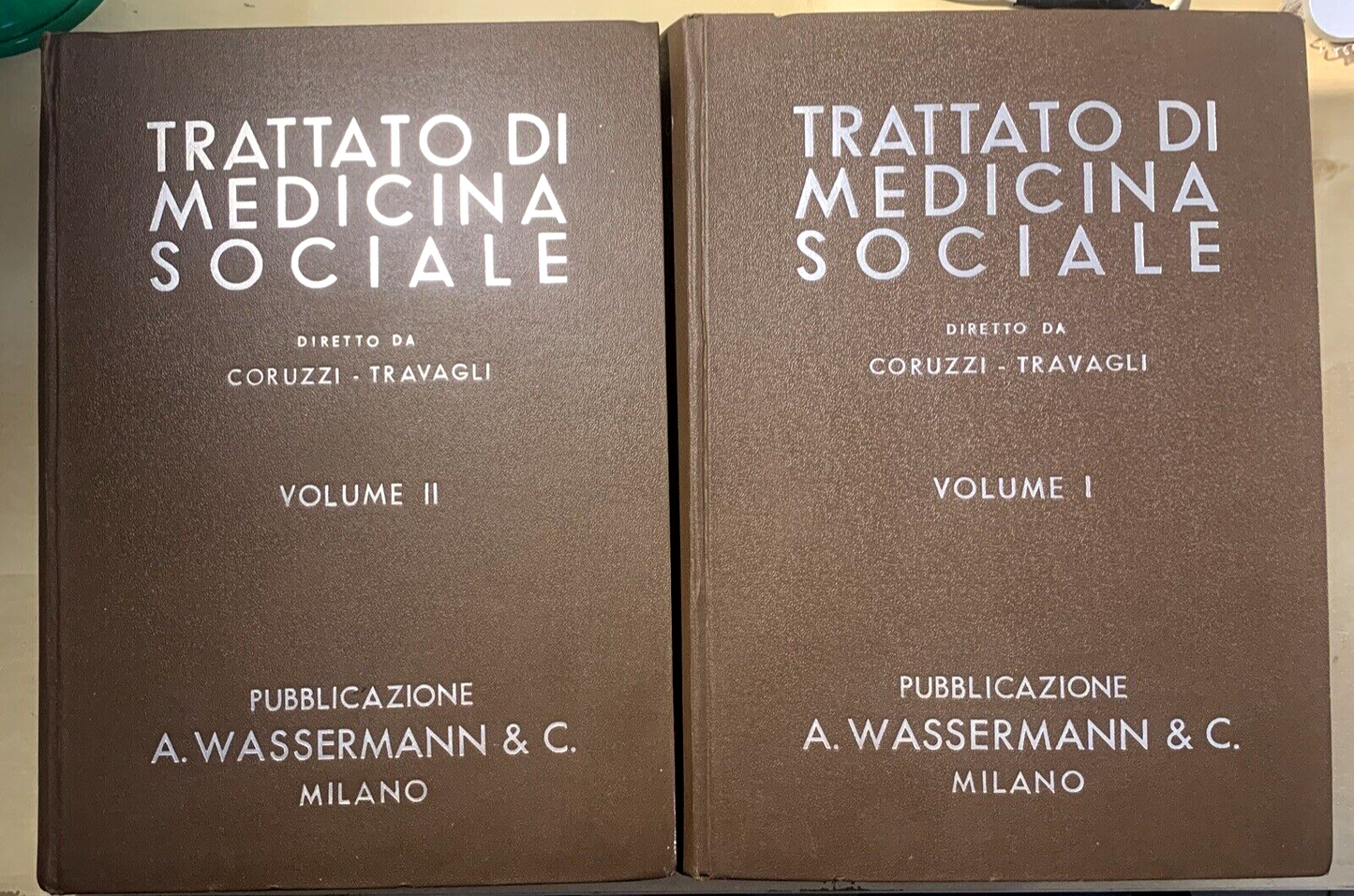 TRATTATO DI MEDICINA SOCIALE - CORUZZI, TRAVAGLI, WASSERMANN 1938 #