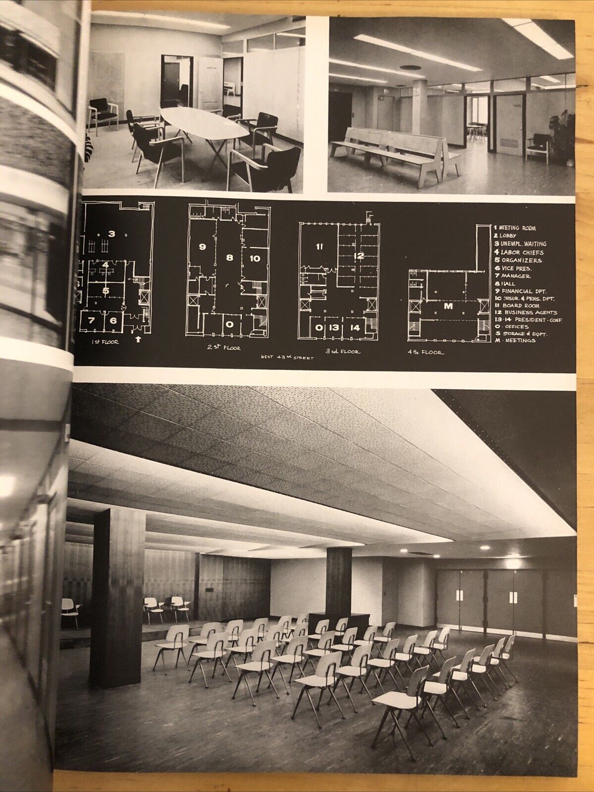 INTERIORS MAGAZINE CONTRACT SERIES 1956 Olga Gueft - Interiors, design