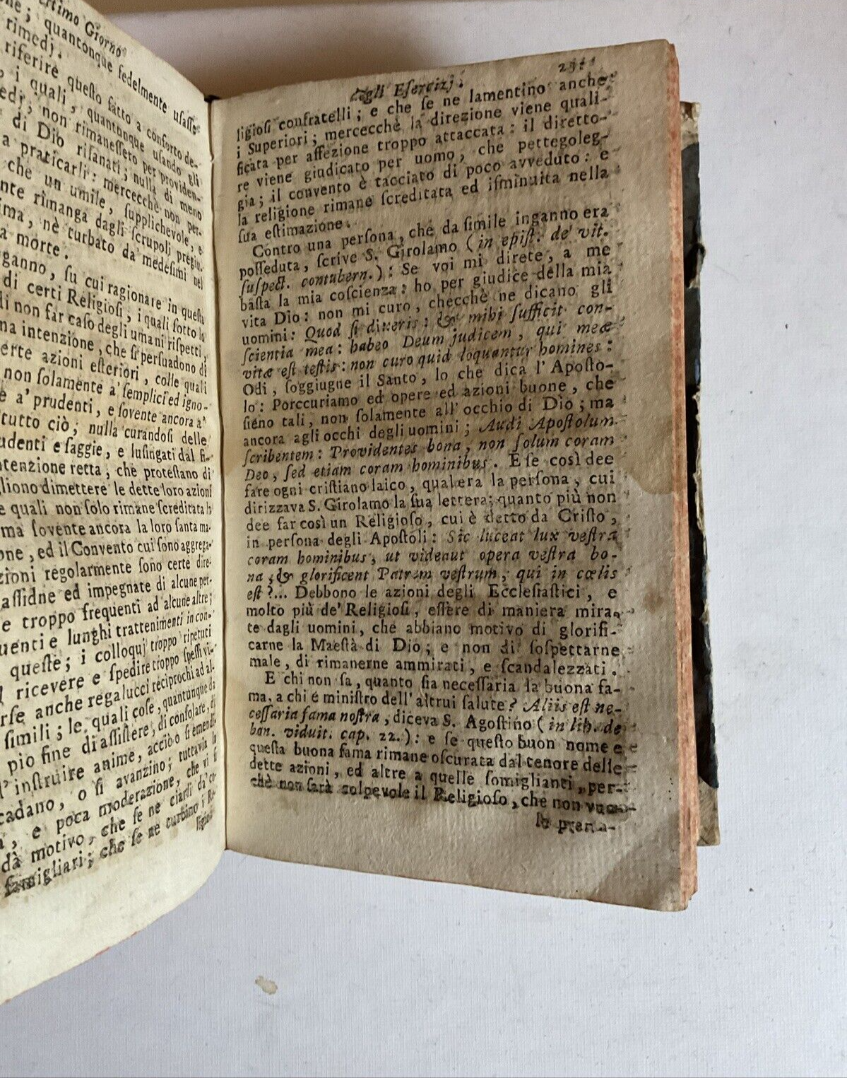 Esercizj spirituali per Religioso Claustrale professo, Fulgenzio Cuniliati 1794