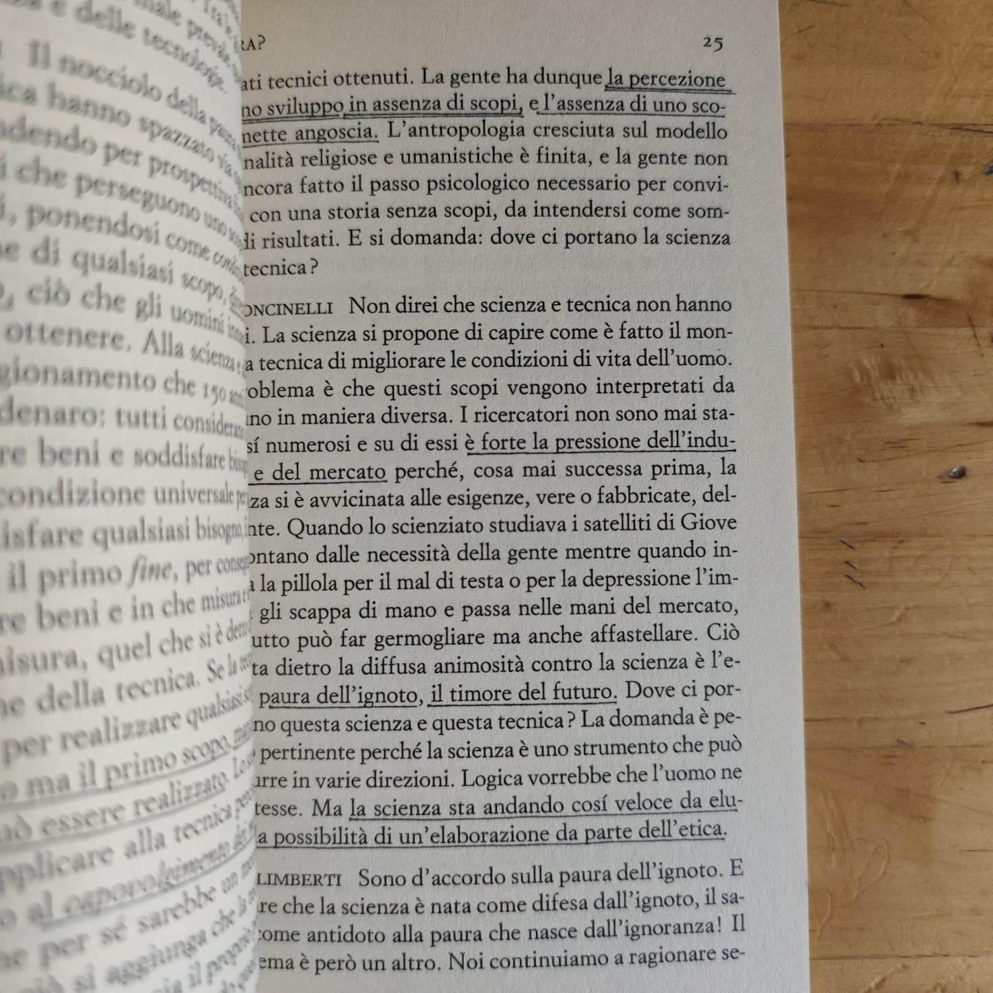 Boncinelli e Galimberti - E ora? - einaudi 2000 (6 pagine sottolineate)