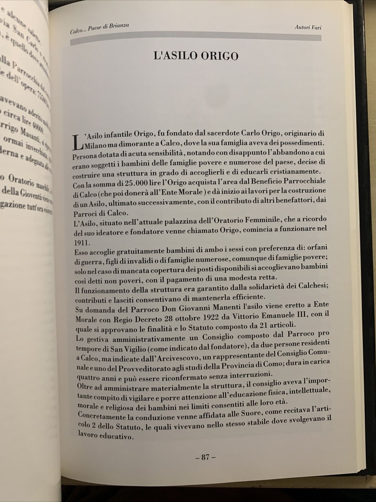 CALCO . . . Paese di Brianza. Autori Vari, Don Carlo Borghi 1998 #
