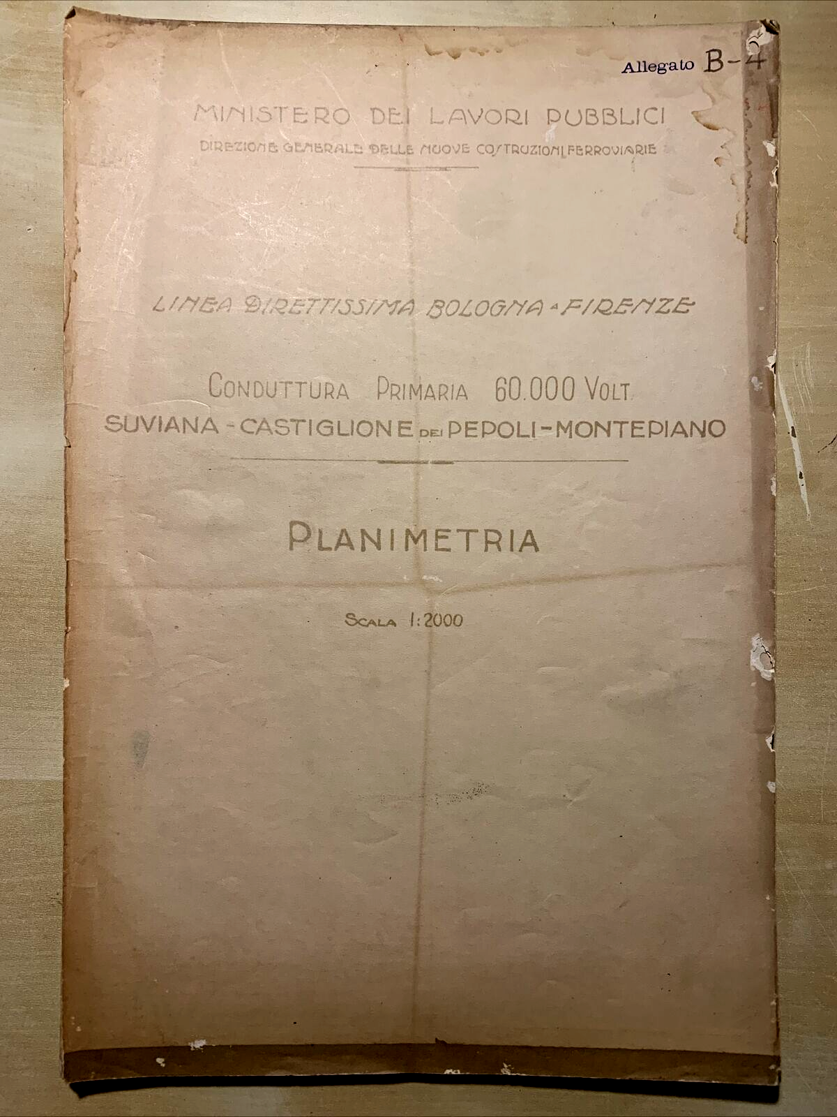 FERROVIE linea direttissima Bologna Firenze planimetria. Suviana Castiglione #