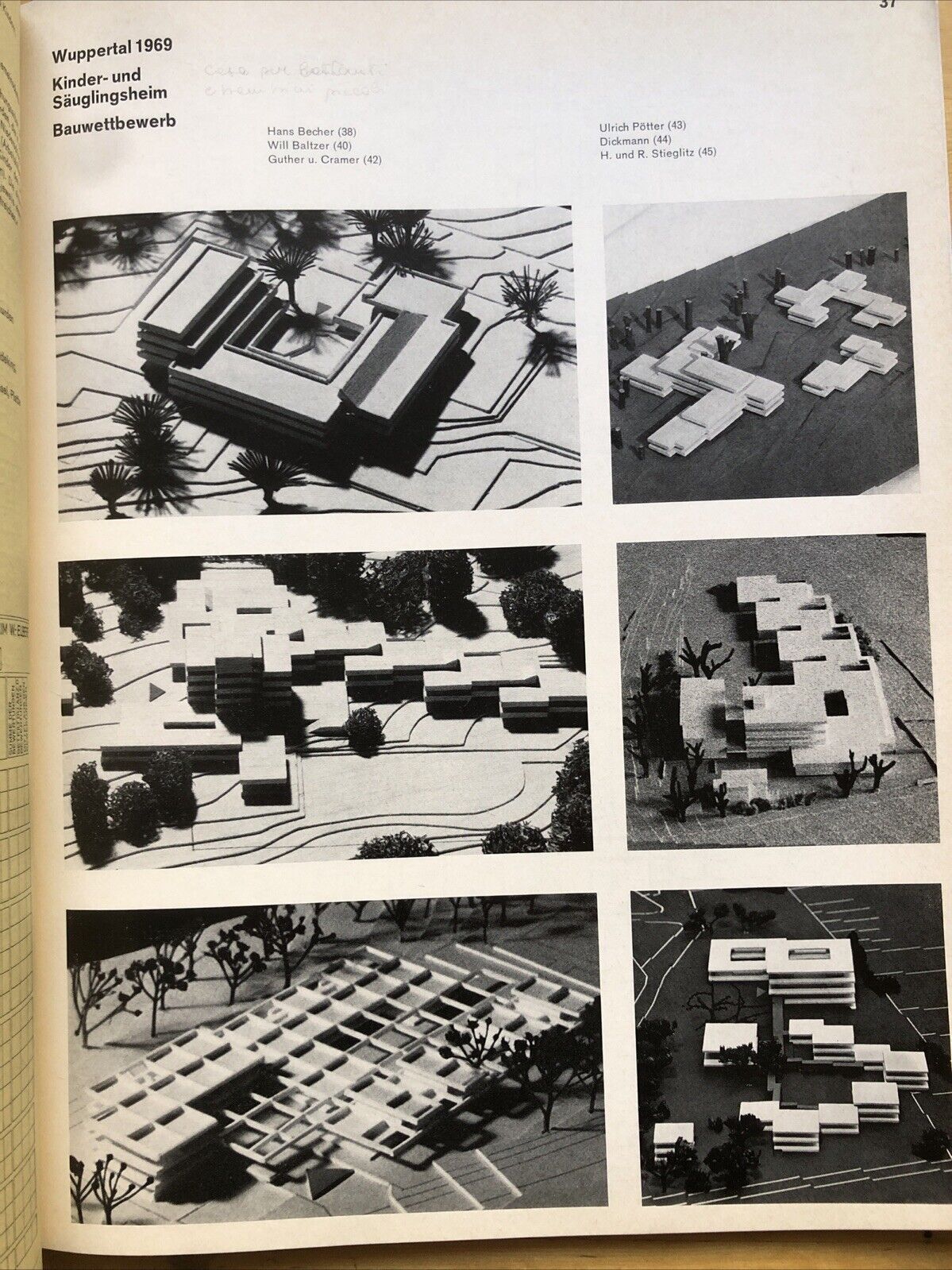 ARCHITEKTUR WETTBEWERBE 62 architecture, Spielen und Lernen 1970 ARCHITETTURA