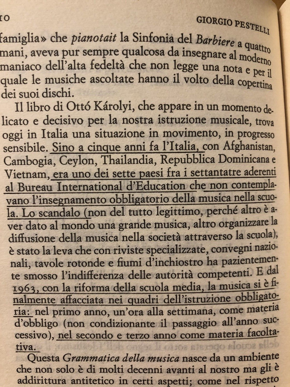 La grammatica della musica, Otto Karolyi - Einaudi 1983