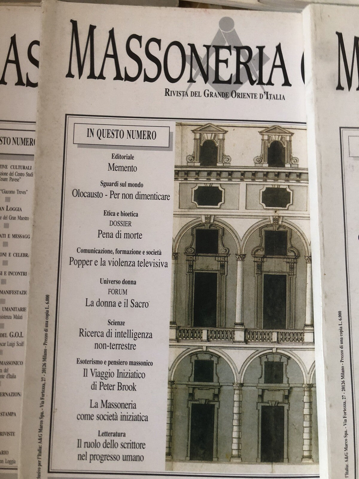 Massoneria oggi rivista del grande oriente d'Italia, 23 numeri 1993 - 1997