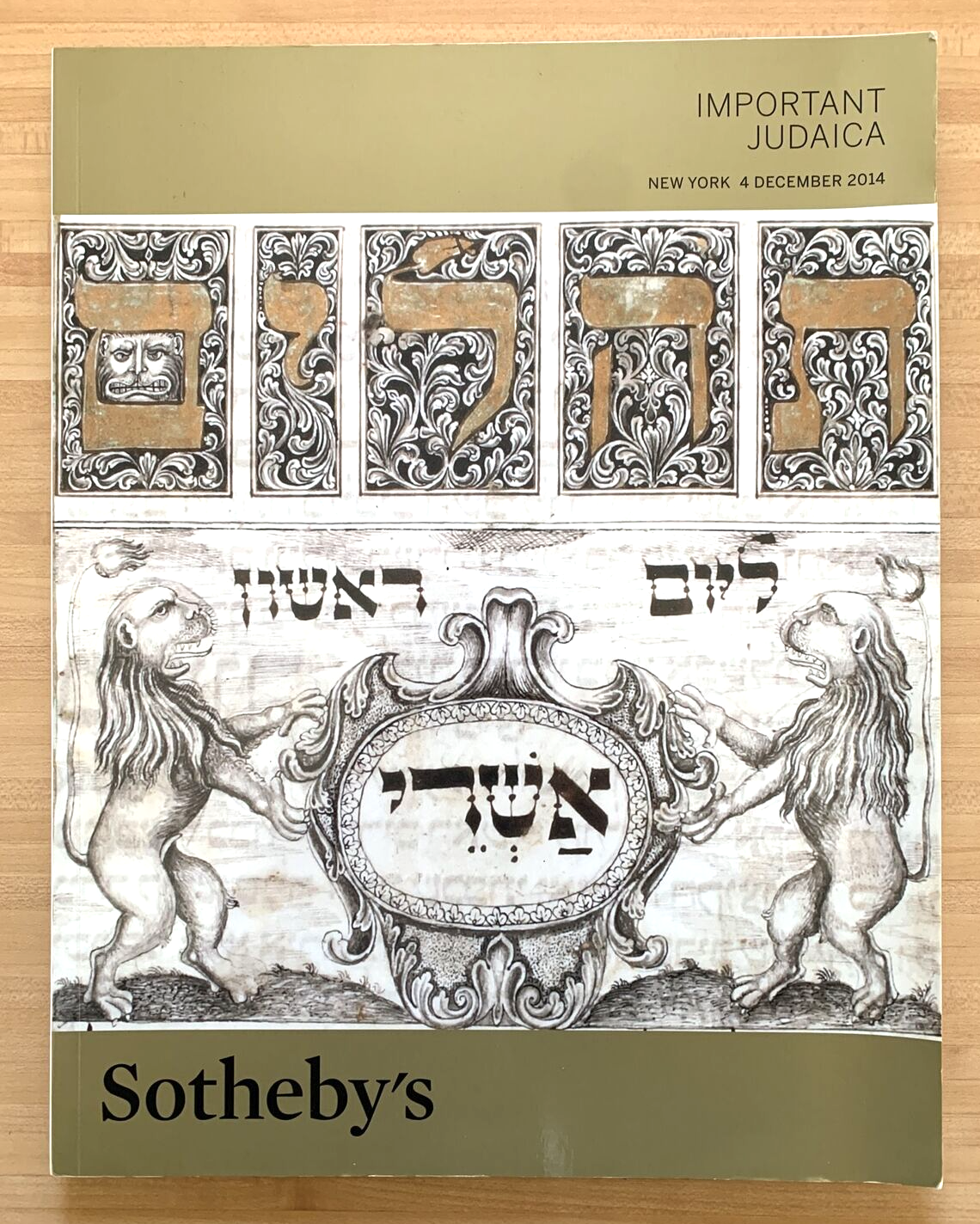 Sotheby's - Important Judaica, New York 4 December 2014