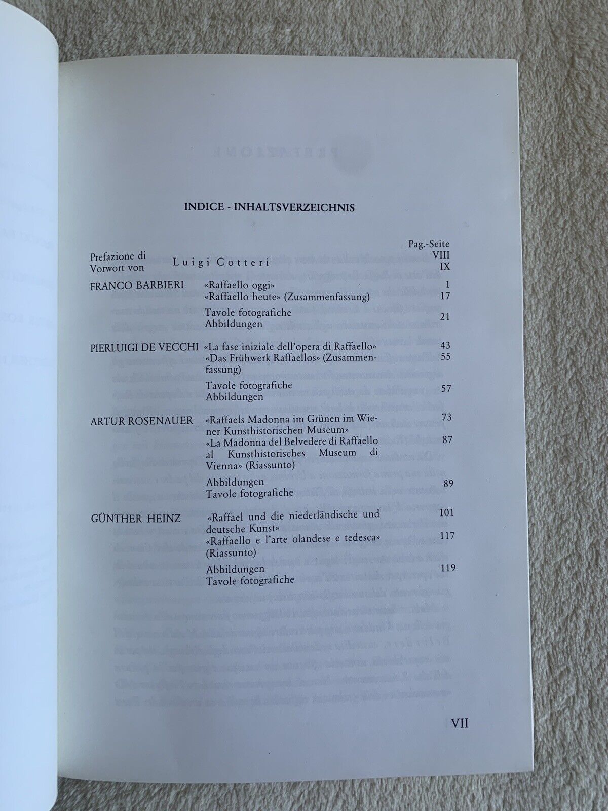 STUDI ITALO-TEDESCHI DEUTSCH-ITALIENISCHE STUDIEN - RAFFAELLO SANZIO, 1985 MERAN