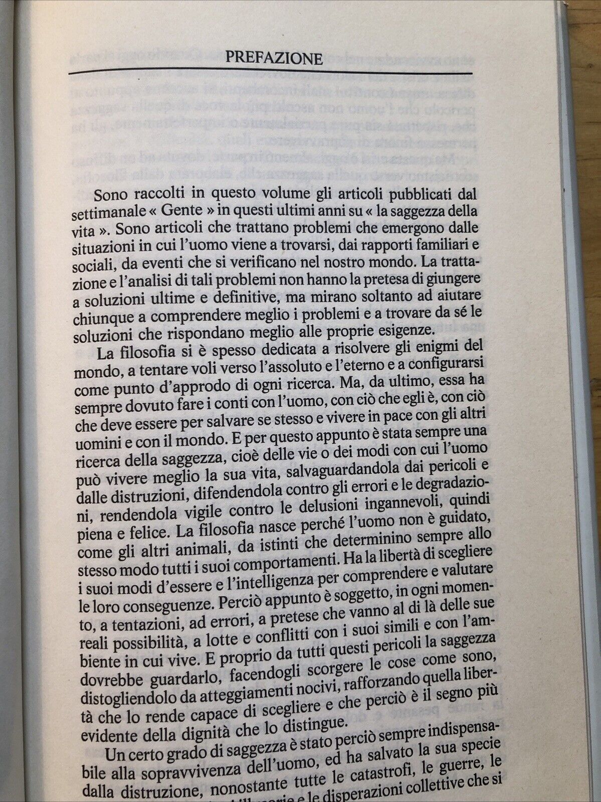 La saggezza della vita, Nicola Abbagnano. Euroclub 1986