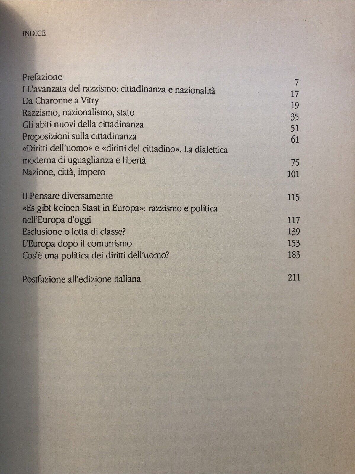 Le frontiere della democrazia Etienne Balibar, Manifestolibri 1993