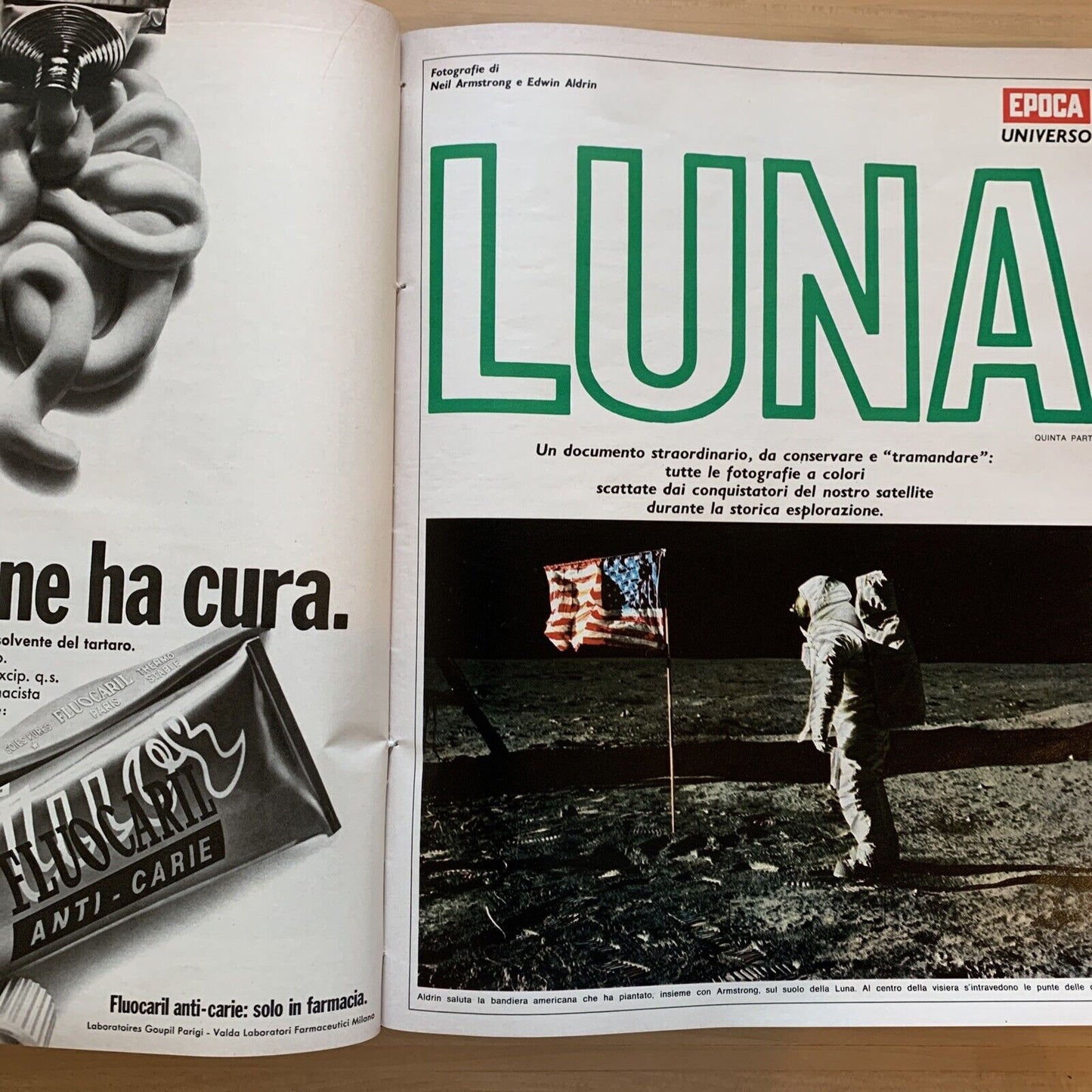 EPOCA rivista LUNA 6 numeri rilegati a libro. LA SPEDIZIONE APOLLO 8-10-11-12-15