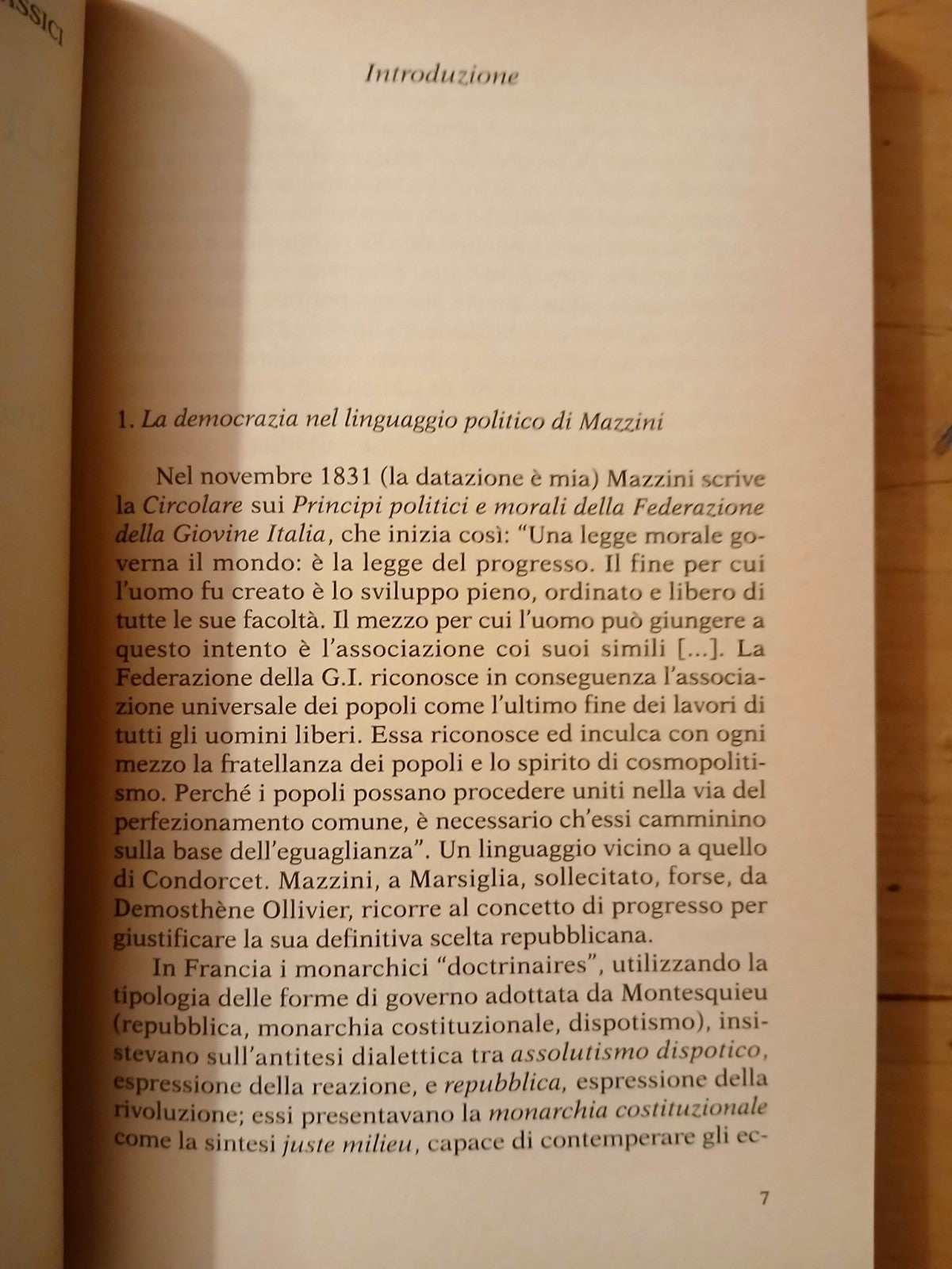 Giuseppe Mazzini - Pensieri sulla democrazia in Europa - Feltrinelli 1997