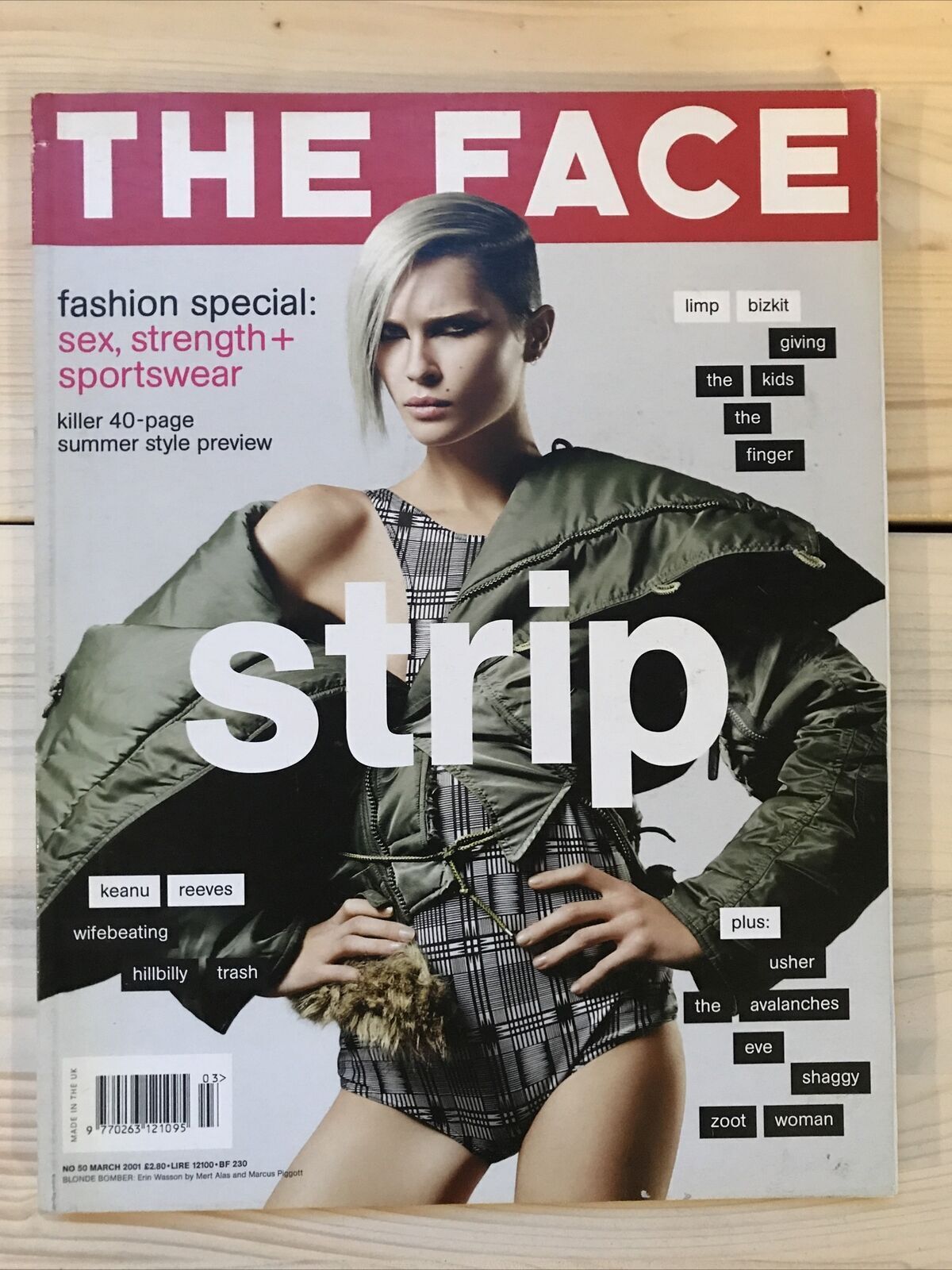 THE FACE March 2001 ERIN WASSON - KEANU REEVES Limp Bizkit EVE JEFFERS