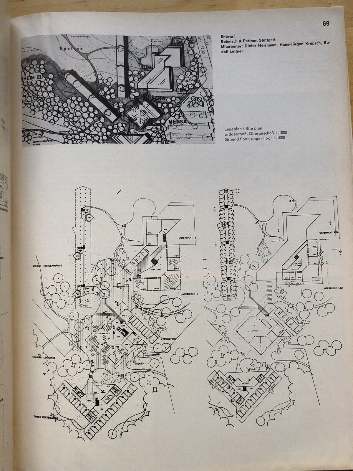 ARCHITEKTUR WETTBEWERBE 68 architecture sports game recreational facilities 1971