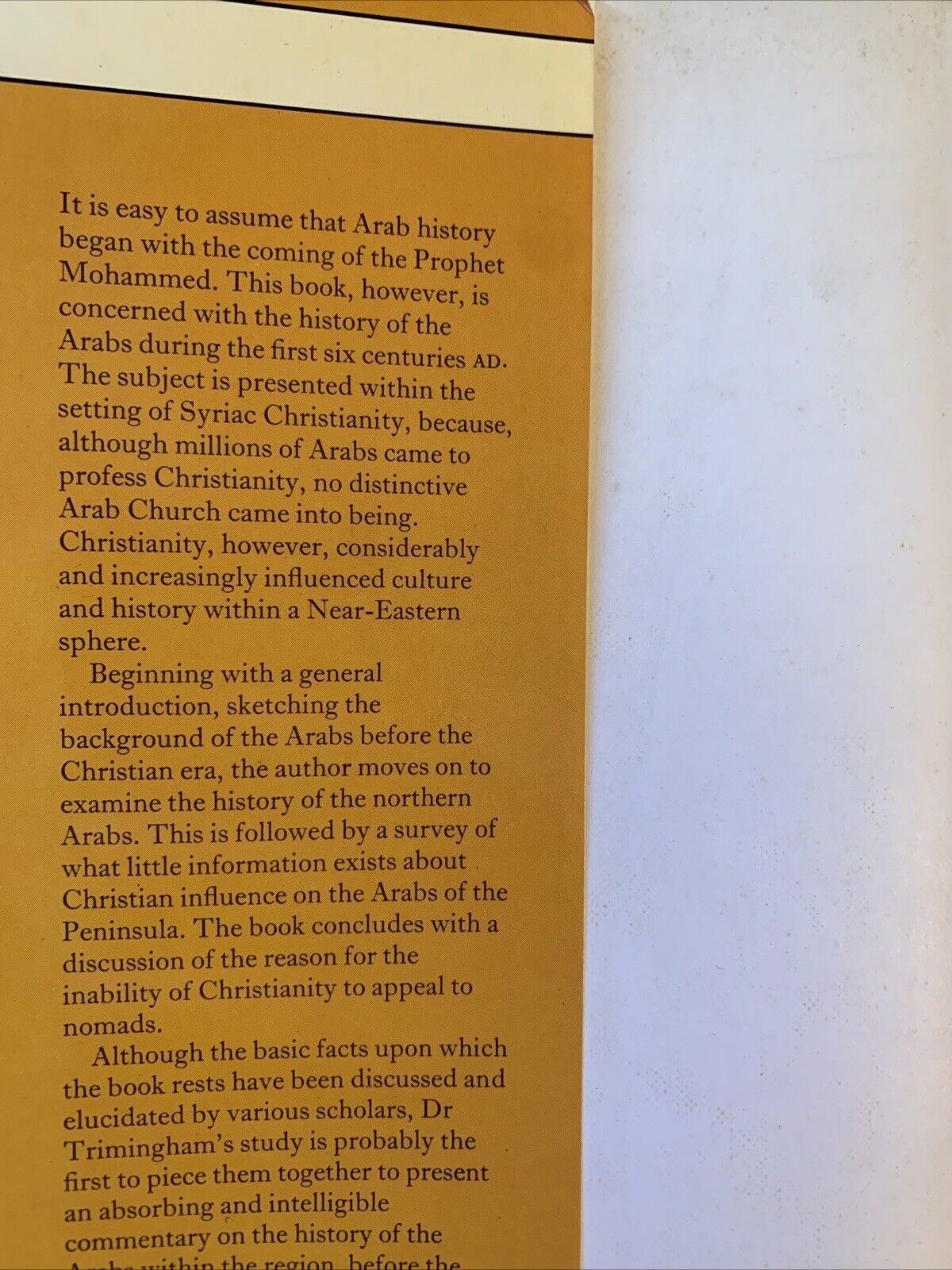 Christianity among the Arabs in pre-islamic times. Trimingham, J. Spencer 1979