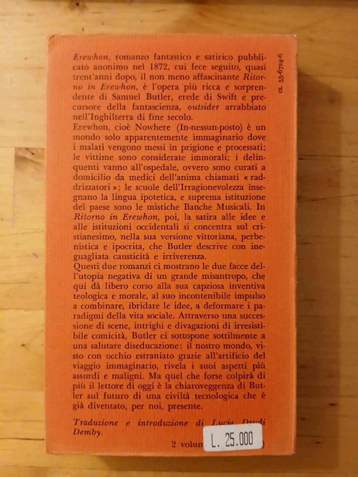 Erewhon e Ritorno in Erewhon - Samuel Butler - Adelphi 1975