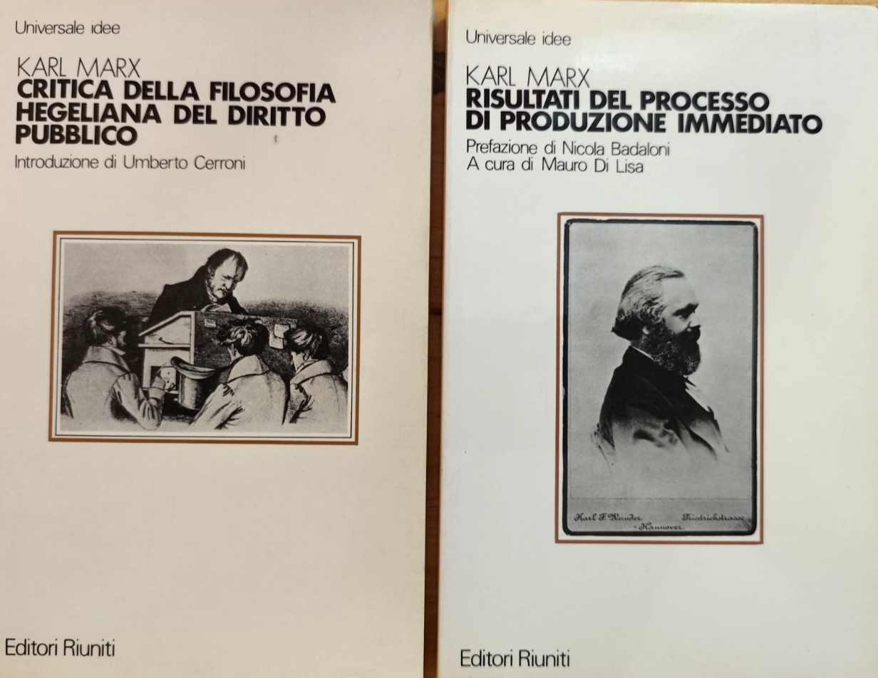 Karl Marx, Critica della filosofia del diritto . .Risultati del processo di prod