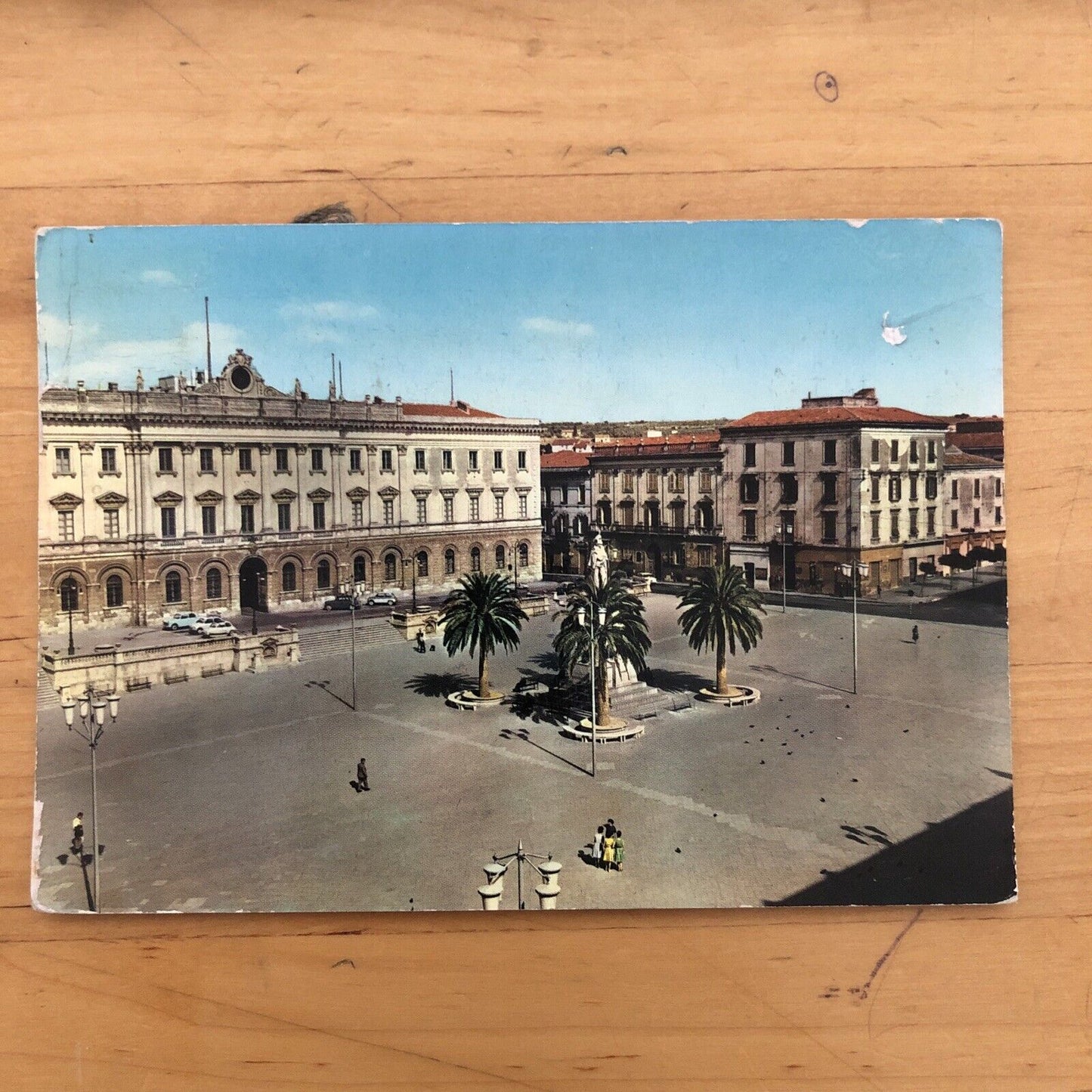 Cartolina SASSARI, PIAZZA ITALIA, VIAGGIATA 1963