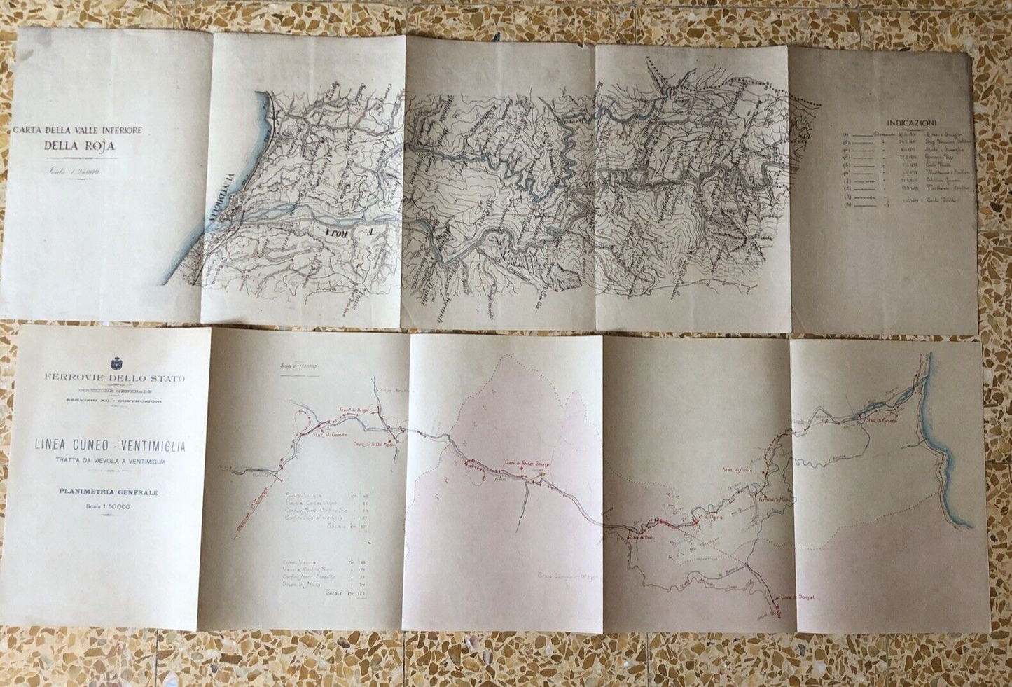 FERROVIE DELLO STATO linea Cuneo Ventimiglia, Vievola, valle della Roja