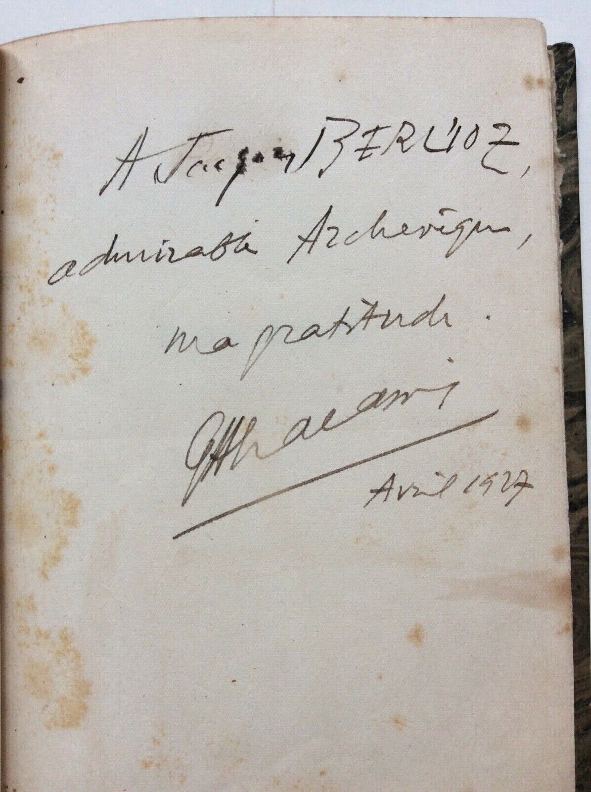 ROLAND. GEORGES LACASSIE. 1923. Autografato e dedica a Jacques Berlioz + lettera