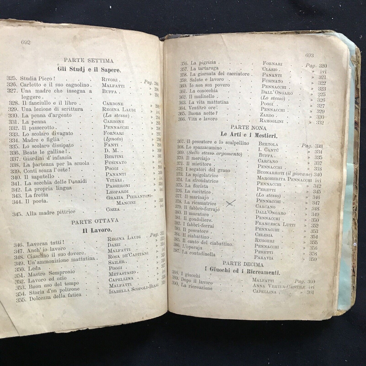 Adriano Salani IL CANZONIERE DEI FANCIULLI componimenti poetici, 1881 POESIA