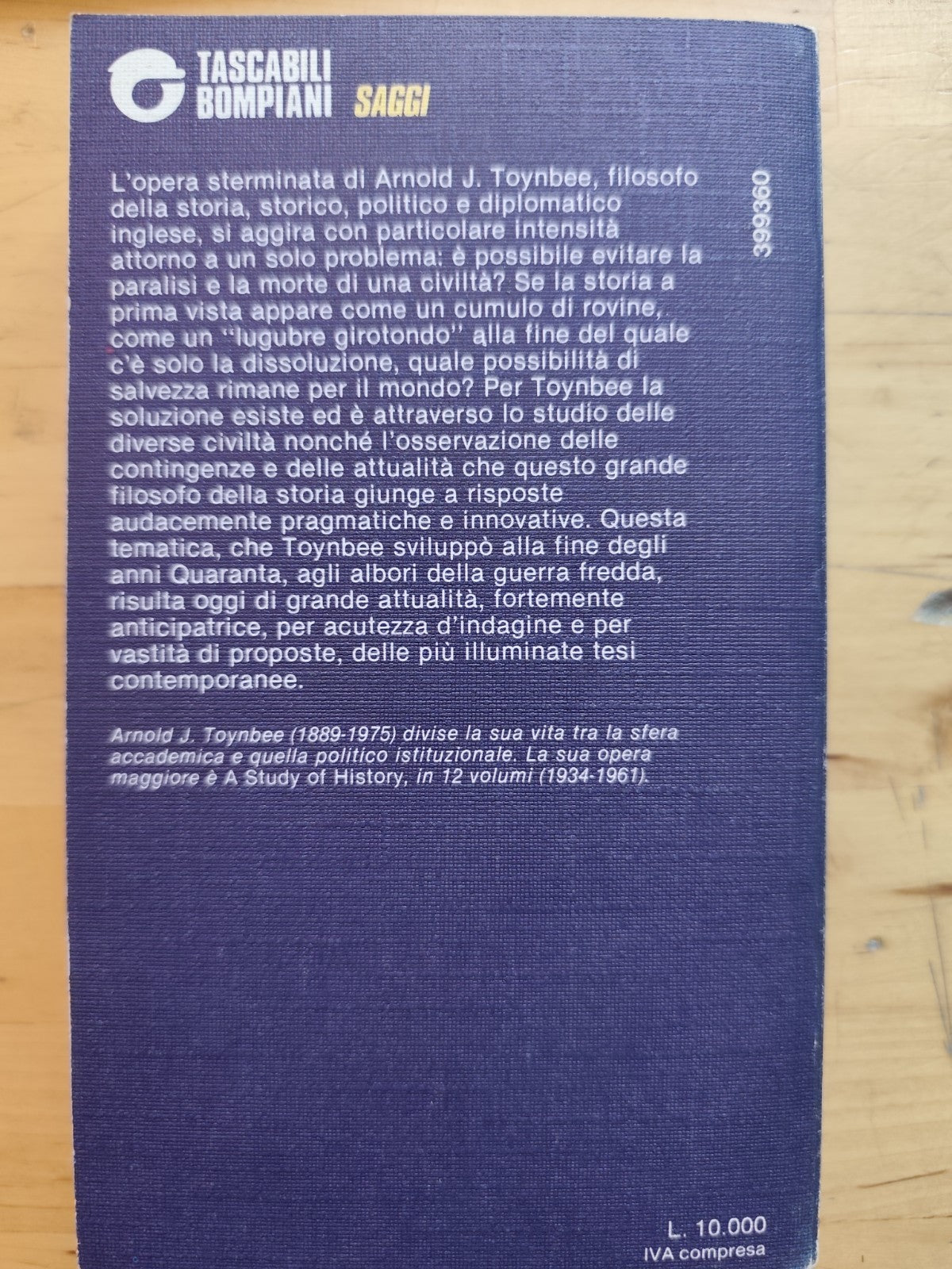 Civiltà al paragone - Arnold J. Toynbee - Bompiani prima edizione 1983