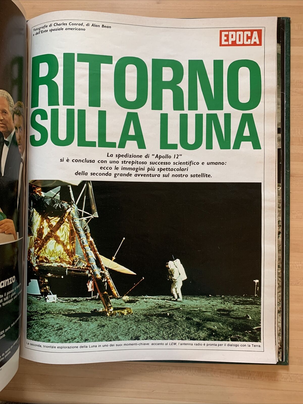 EPOCA rivista LUNA 6 numeri rilegati a libro. LA SPEDIZIONE APOLLO 8-10-11-12-15
