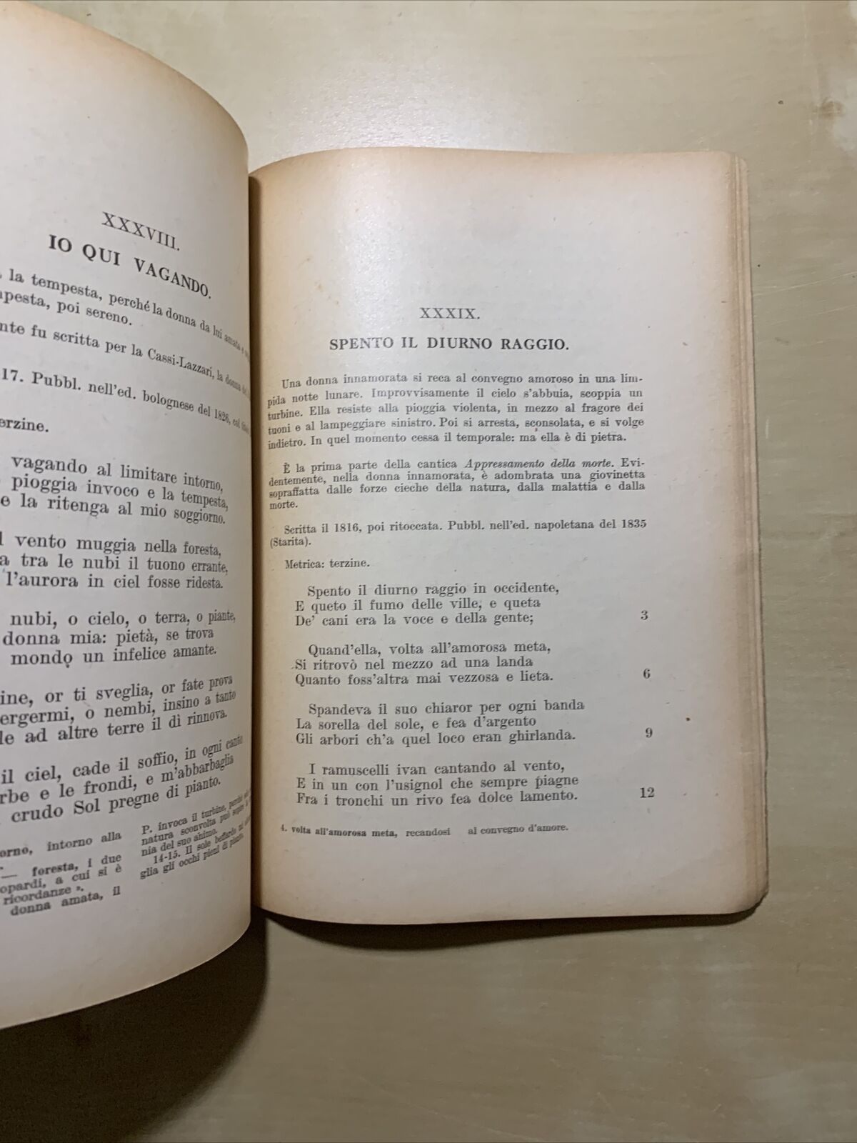 GIACOMO LEOPARDI - CANTI 1939, introduzione di E. Fusco ( autografo di Fusco)
