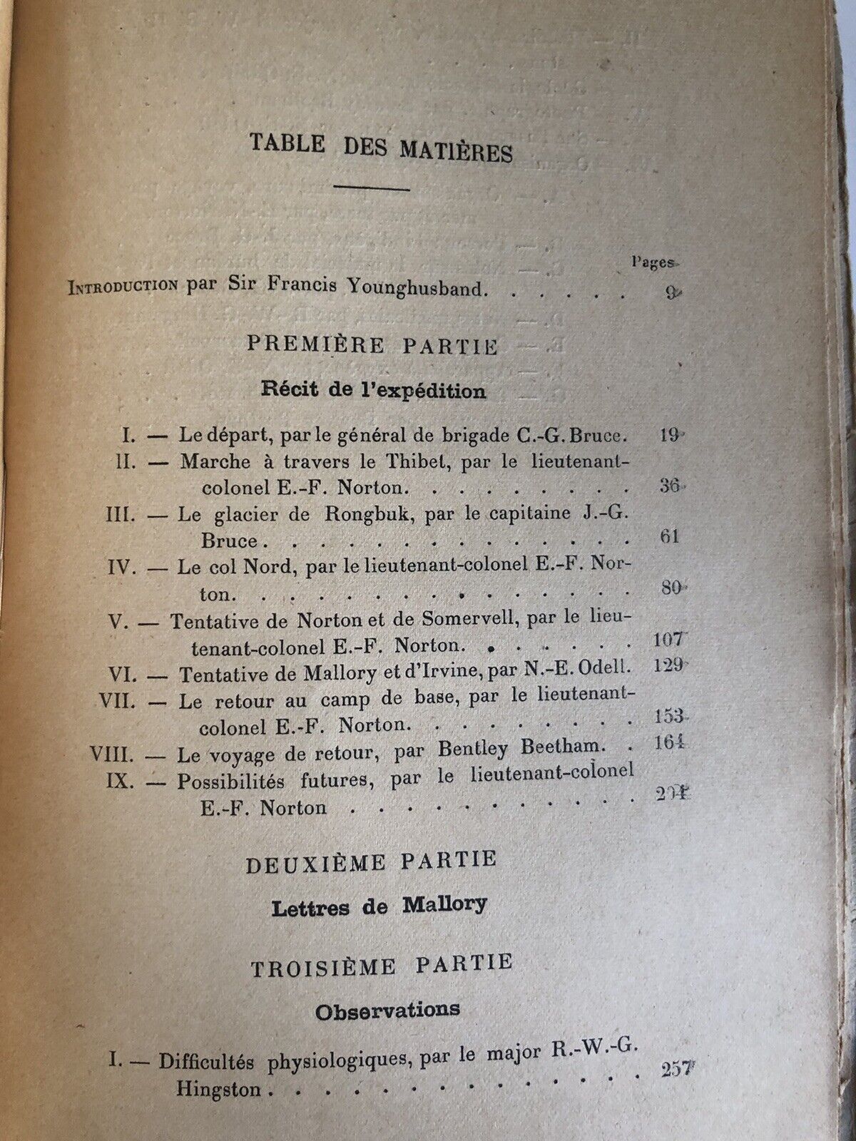 La dernière expédition au Mont Everest, E. F. Norton, Payot 1927