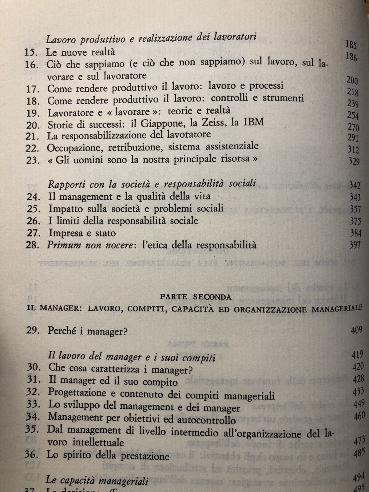 Manuale di Management, Peter F. Drucker. Etas Libri 1978