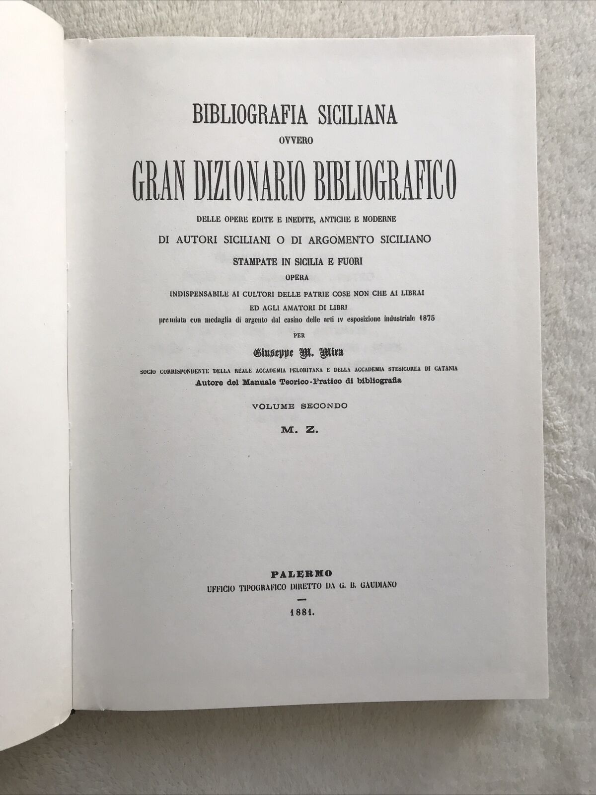 BIBLIOGRAFIA SICILIANA, Giuseppe M. Mira, Arnaldo Forni