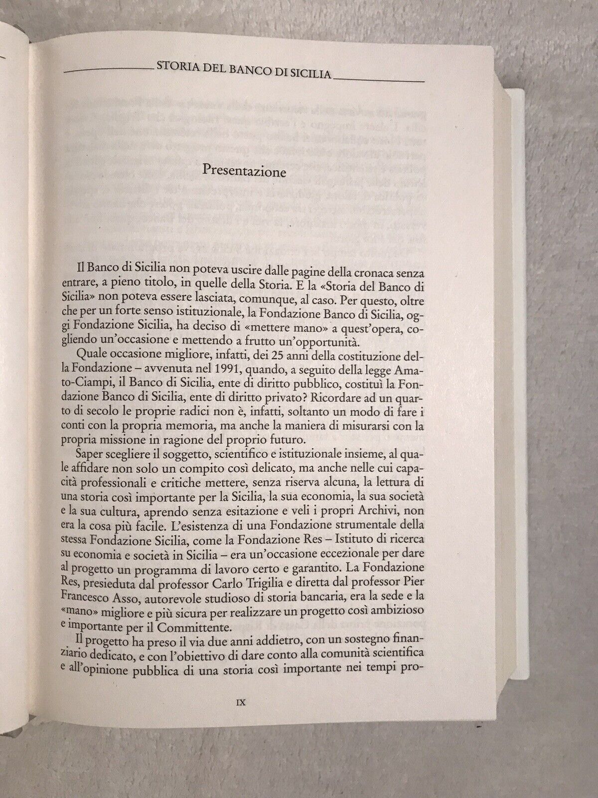 STORIA DEL BANCO DI SICILIA, fondazione Res, Pier Francesco Asso. Donzelli ed.